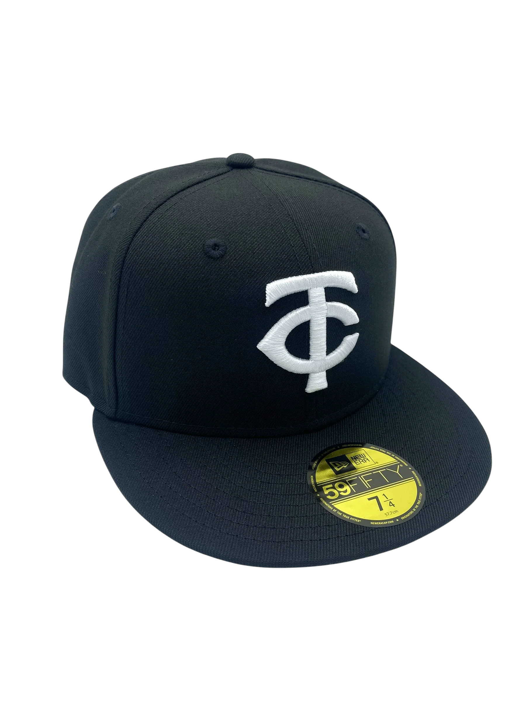 Adult Minnesota Twins New Era Black/White Basic Home 59FIFTY Fitted Hat - Men's - Image 5