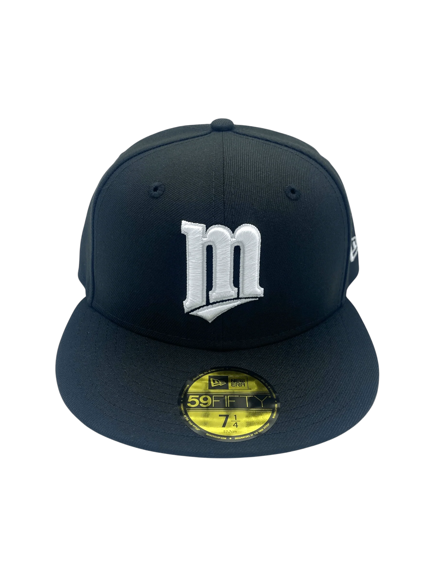 Adult Minnesota Twins New Era Black/White Basic Original M 59FIFTY Fitted Hat - Men's - Image 3