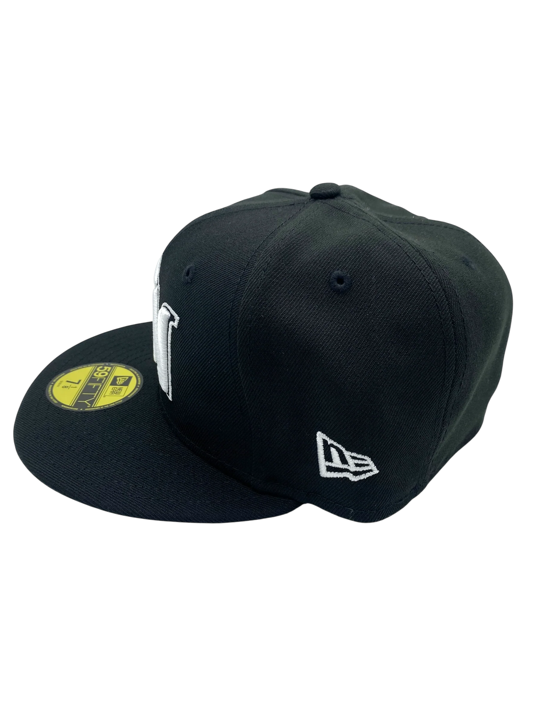Adult Minnesota Twins New Era Black/White City Connect MN Logo 59FIFTY Fitted Hat - Men's - Image 5