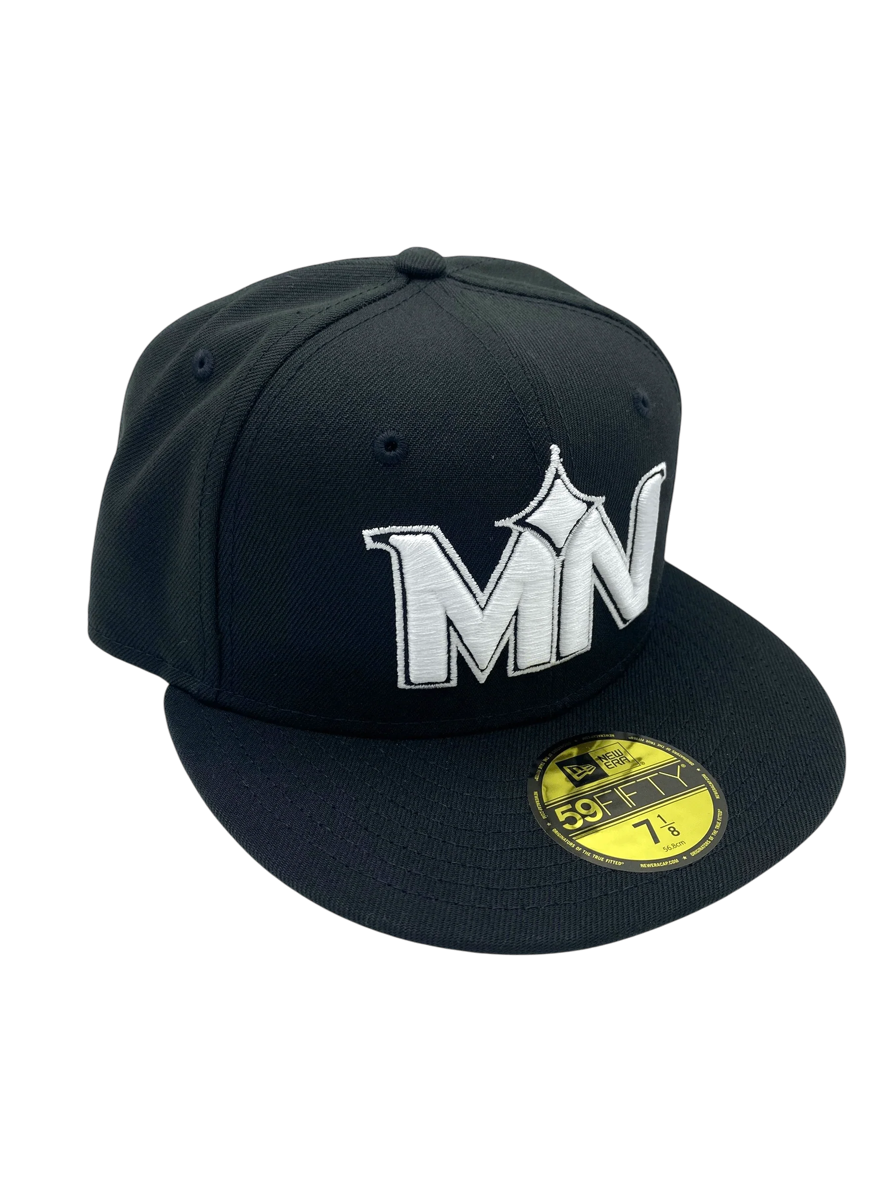 Adult Minnesota Twins New Era Black/White City Connect MN Logo 59FIFTY Fitted Hat - Men's - Image 6