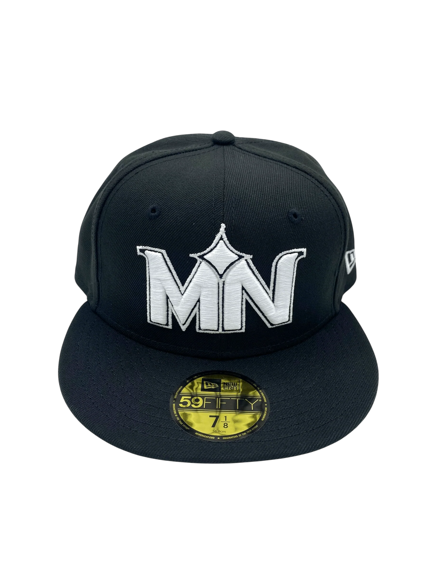 Adult Minnesota Twins New Era Black/White City Connect MN Logo 59FIFTY Fitted Hat - Men's - Image 7