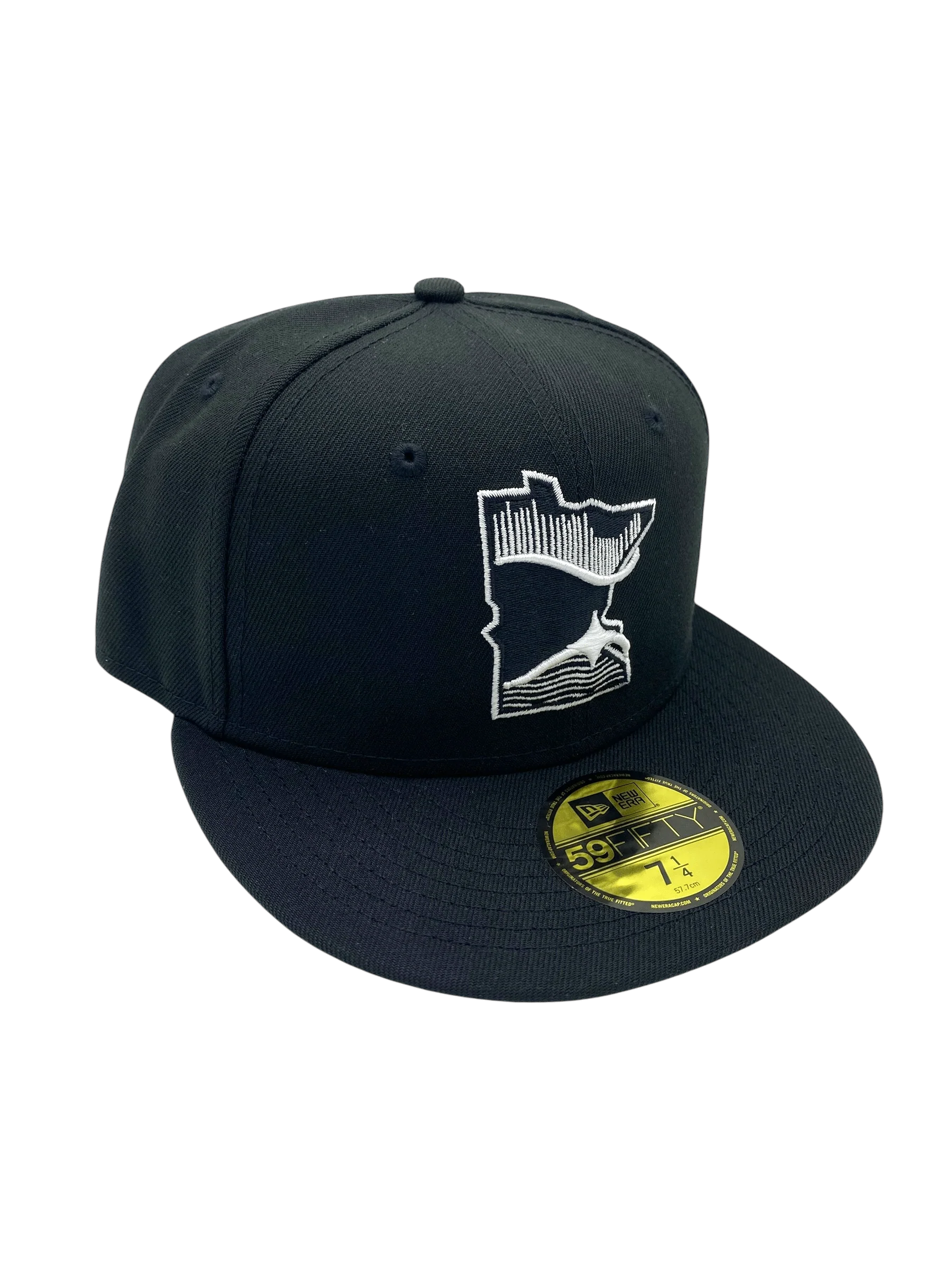 Adult Minnesota Twins New Era Black/White City Connect State Logo 59FIFTY Fitted Hat - Men's - Image 6