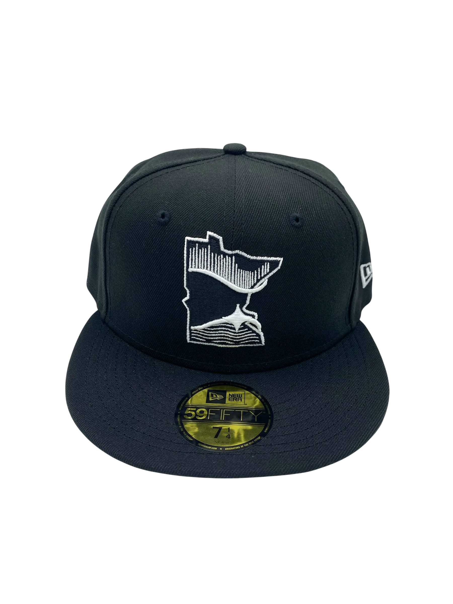 Adult Minnesota Twins New Era Black/White City Connect State Logo 59FIFTY Fitted Hat - Men's - Image 7