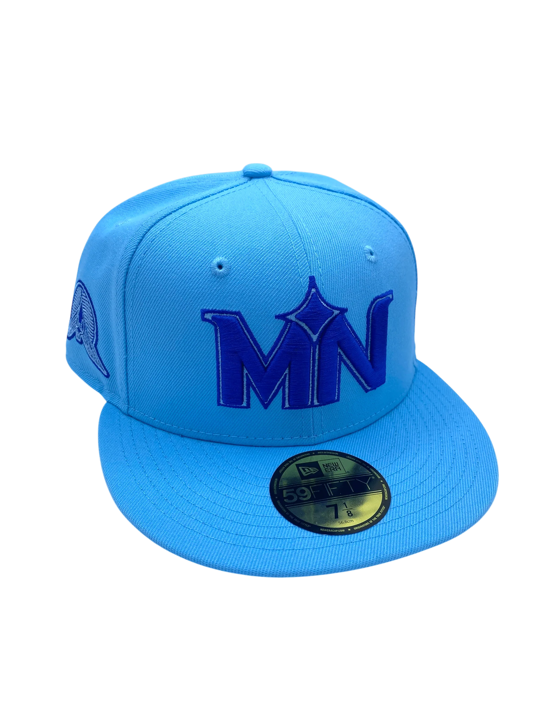 Adult Minnesota Twins New Era Blue City Connect MN Logo 59FIFTY Fitted Hat - Men's