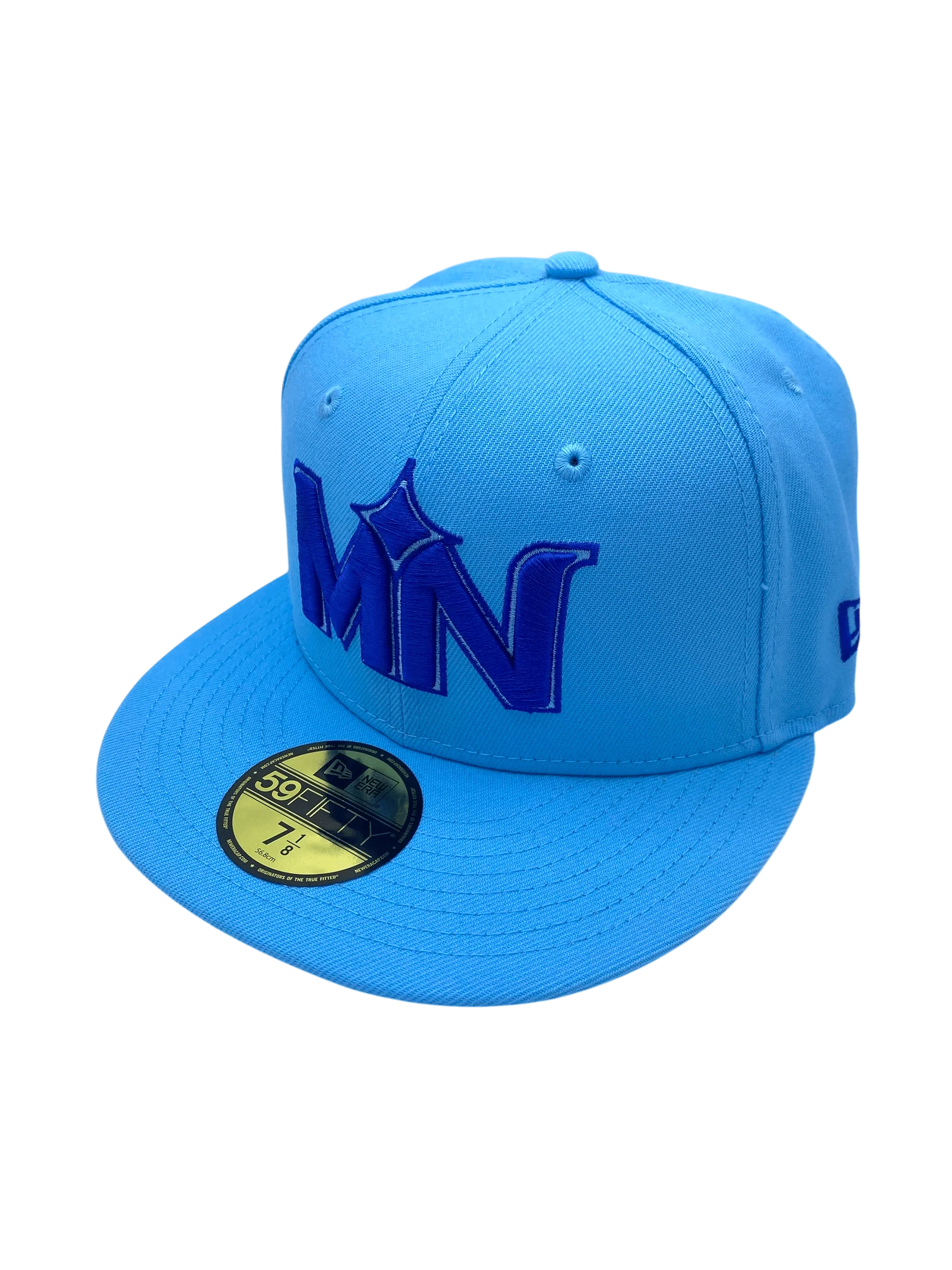 Adult Minnesota Twins New Era Blue City Connect MN Logo 59FIFTY Fitted Hat - Men's - Image 6