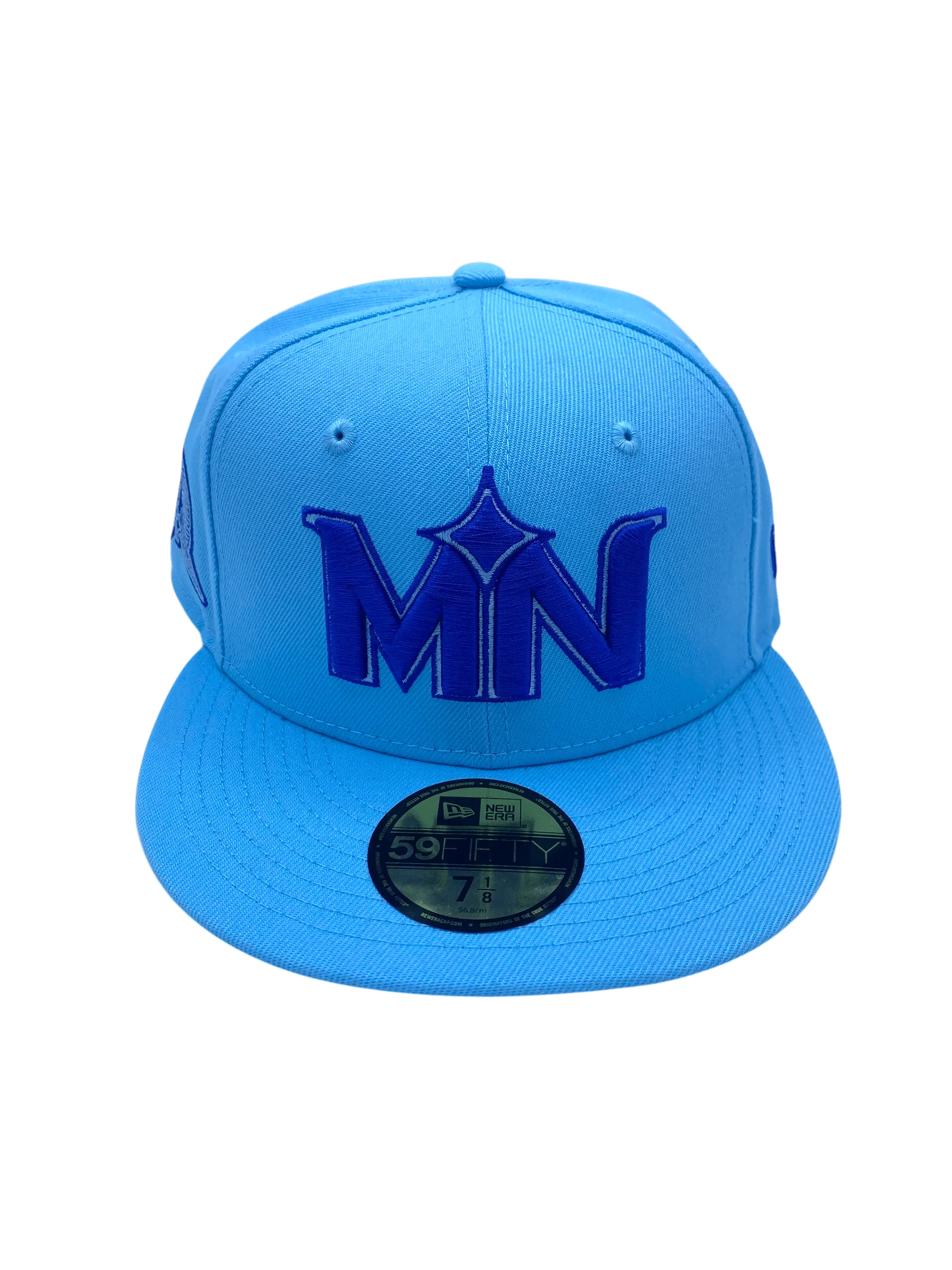 Adult Minnesota Twins New Era Blue City Connect MN Logo 59FIFTY Fitted Hat - Men's - Image 7
