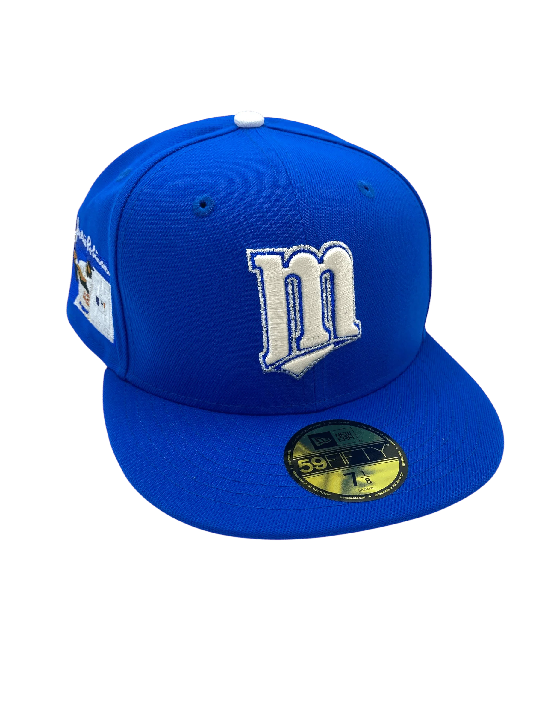 Adult Minnesota Twins New Era Blue Jackie Custom Side Patch 59FIFTY Fitted Hat - Men's
