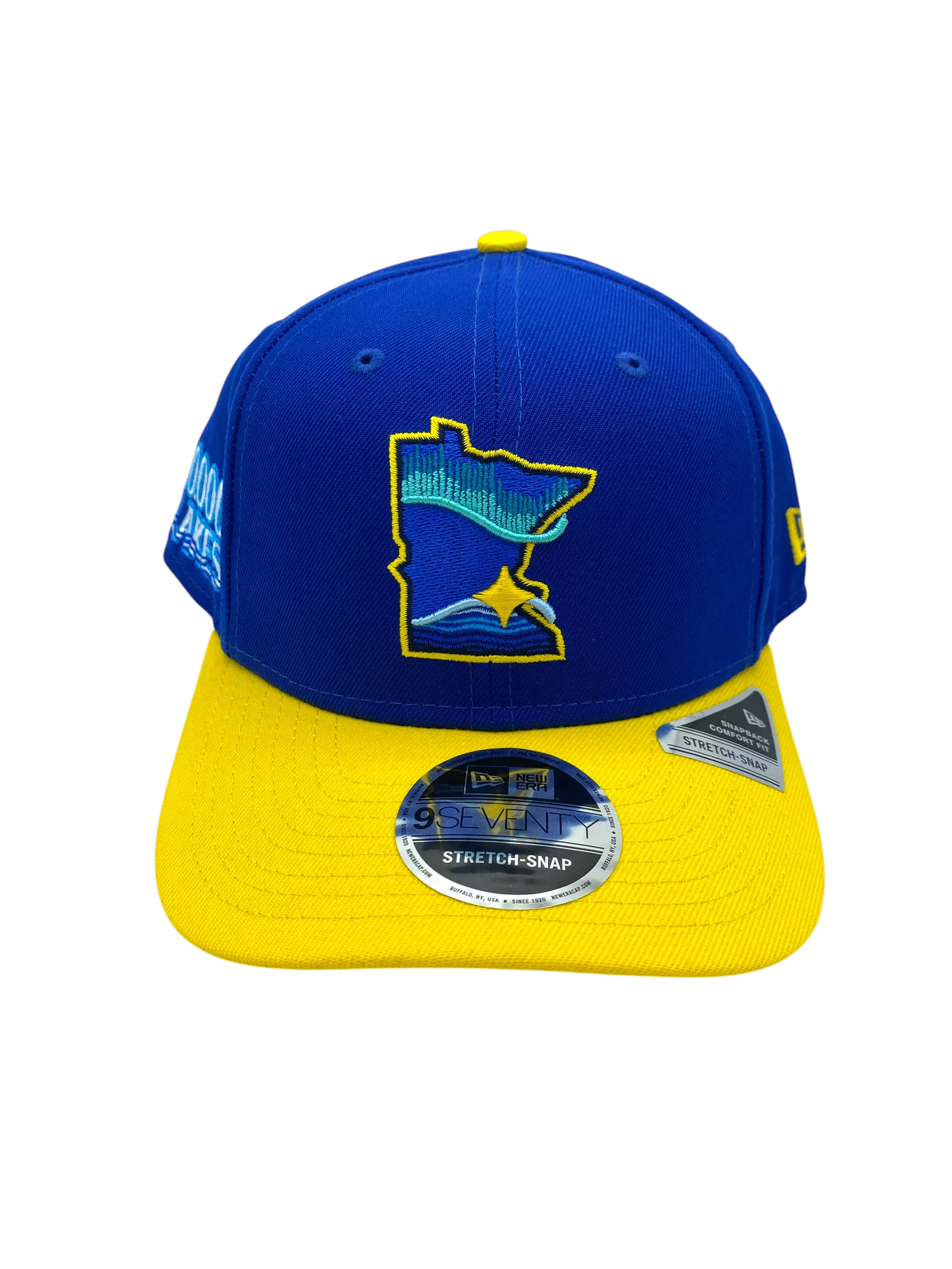 Adult Minnesota Twins New Era Blue/Yellow 2 Tone City Connect 9SEVENTY Stretch-Snapback Hat - Men's - Image 4