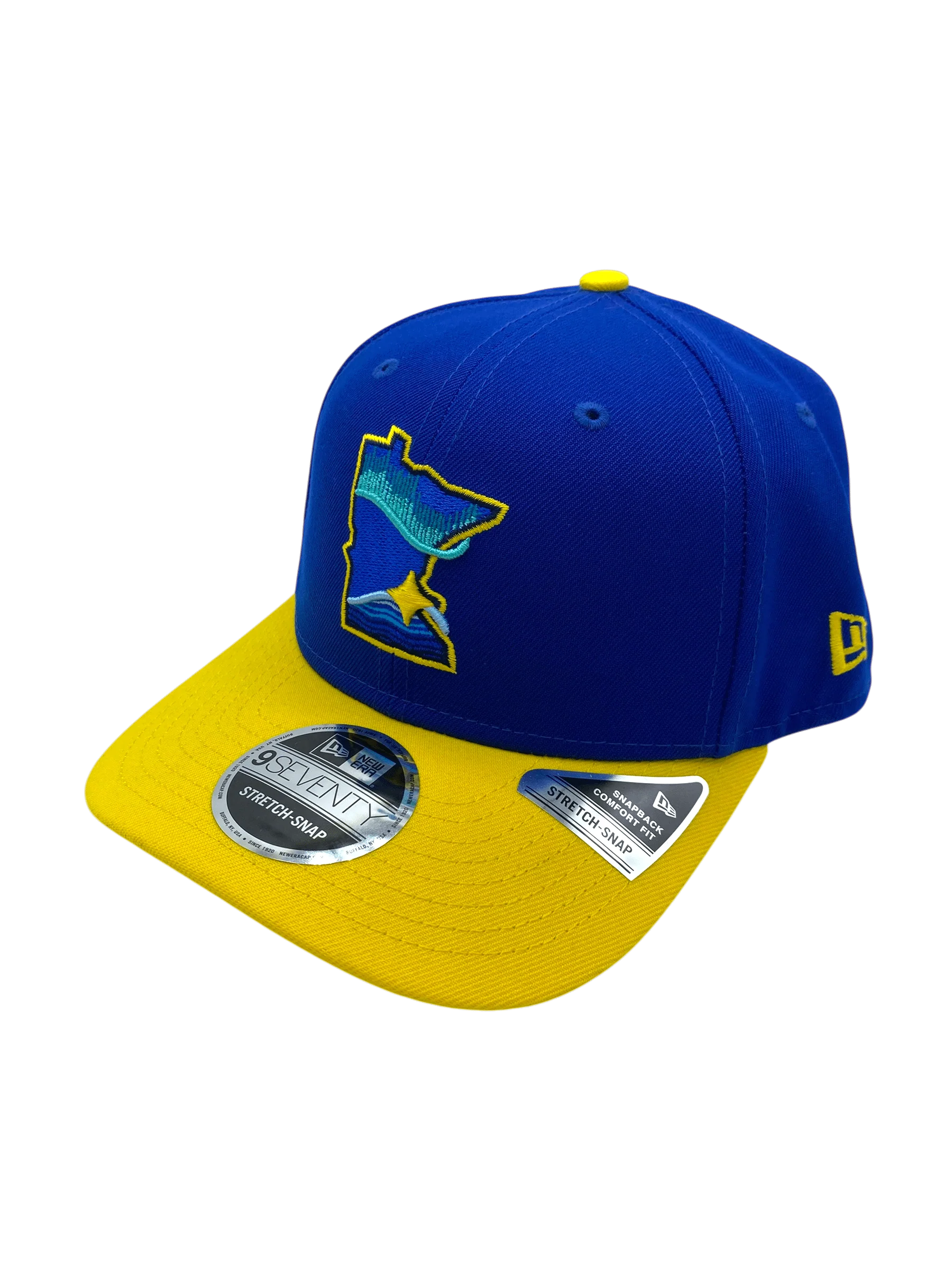 Adult Minnesota Twins New Era Blue/Yellow 2 Tone City Connect 9SEVENTY Stretch-Snapback Hat - Men's - Image 5