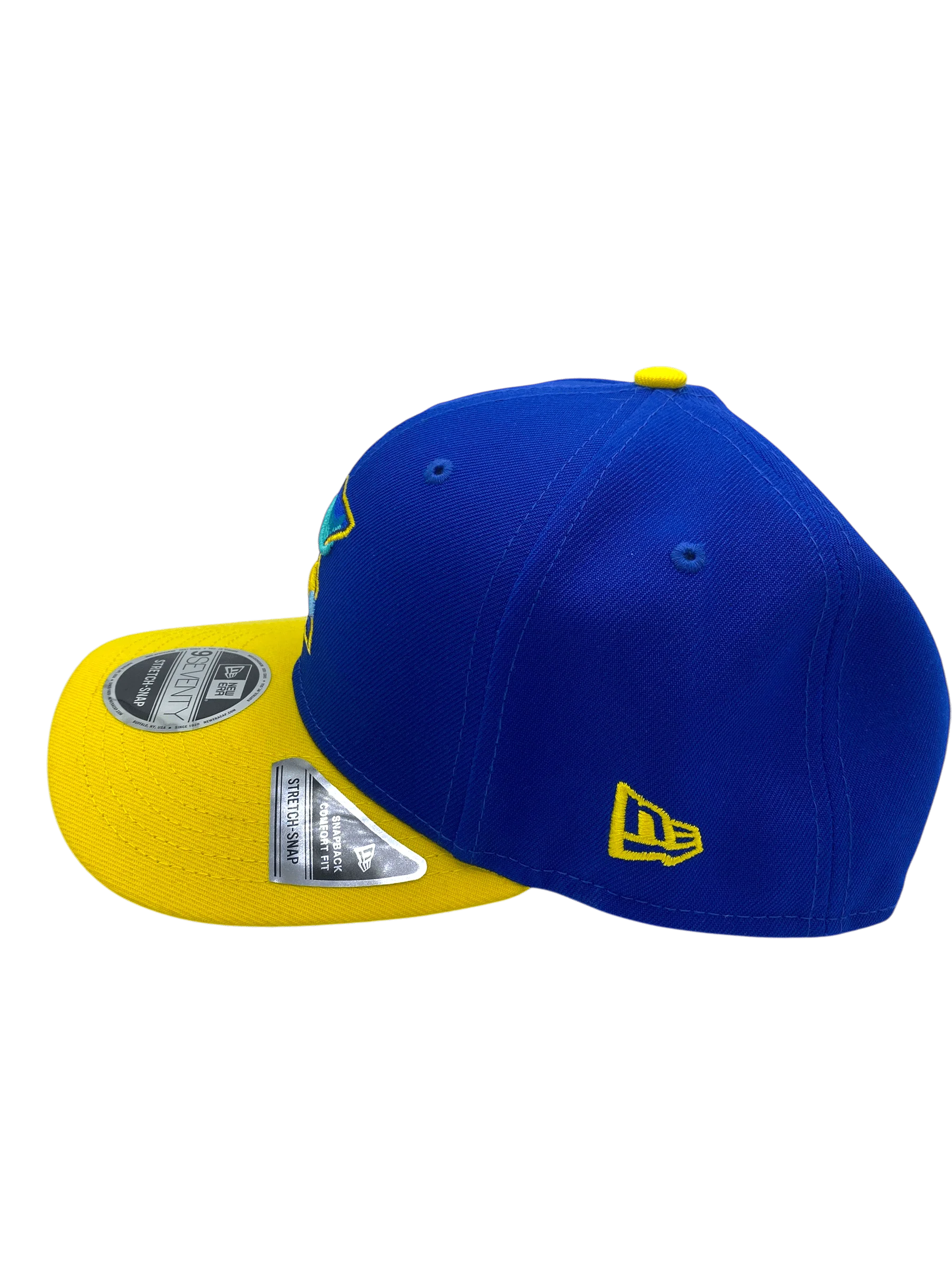 Adult Minnesota Twins New Era Blue/Yellow 2 Tone City Connect 9SEVENTY Stretch-Snapback Hat - Men's - Image 6