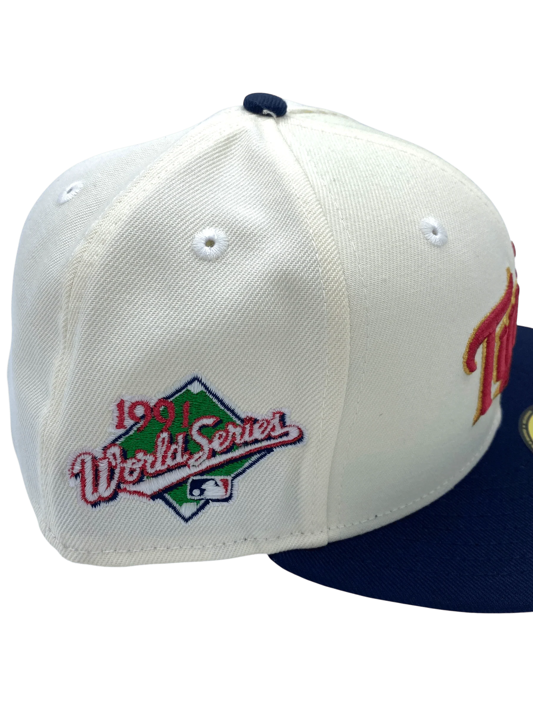 Adult Minnesota Twins New Era Chrome 1991 Miracle Side Patch 59FIFTY Fitted Hat - Men's - Image 3