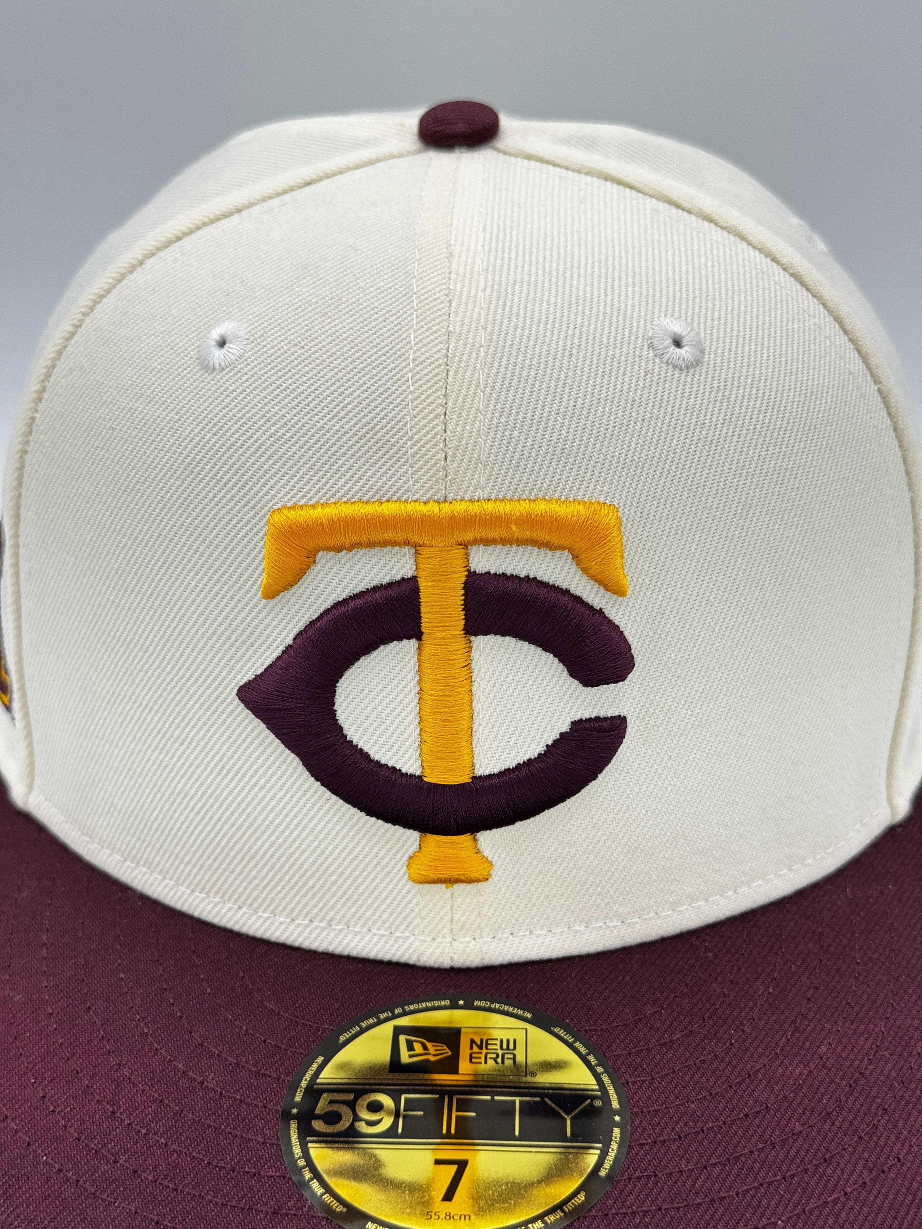Adult Minnesota Twins New Era Chrome & Maroon Campus Crossover University of Minnesota 59FIFTY Fitted Hat - Men's - Image 2