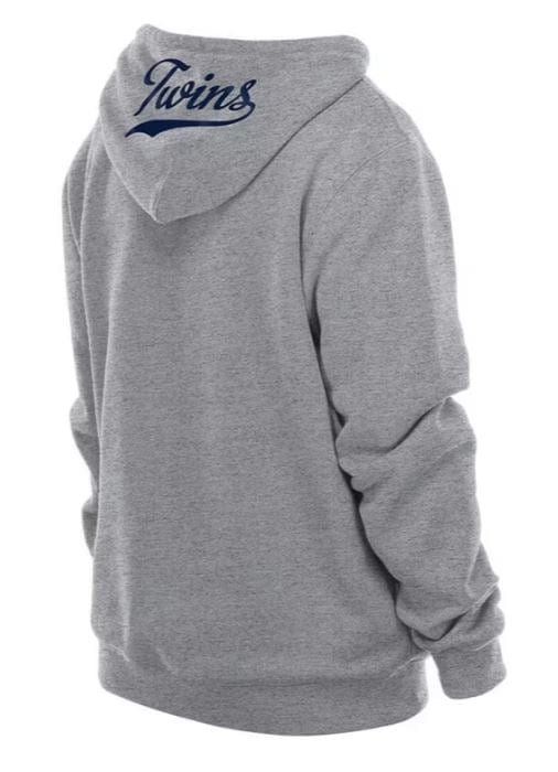 Adult Minnesota Twins New Era Gray Big Logo Hooded Sweatshirt - Men's - Image 2