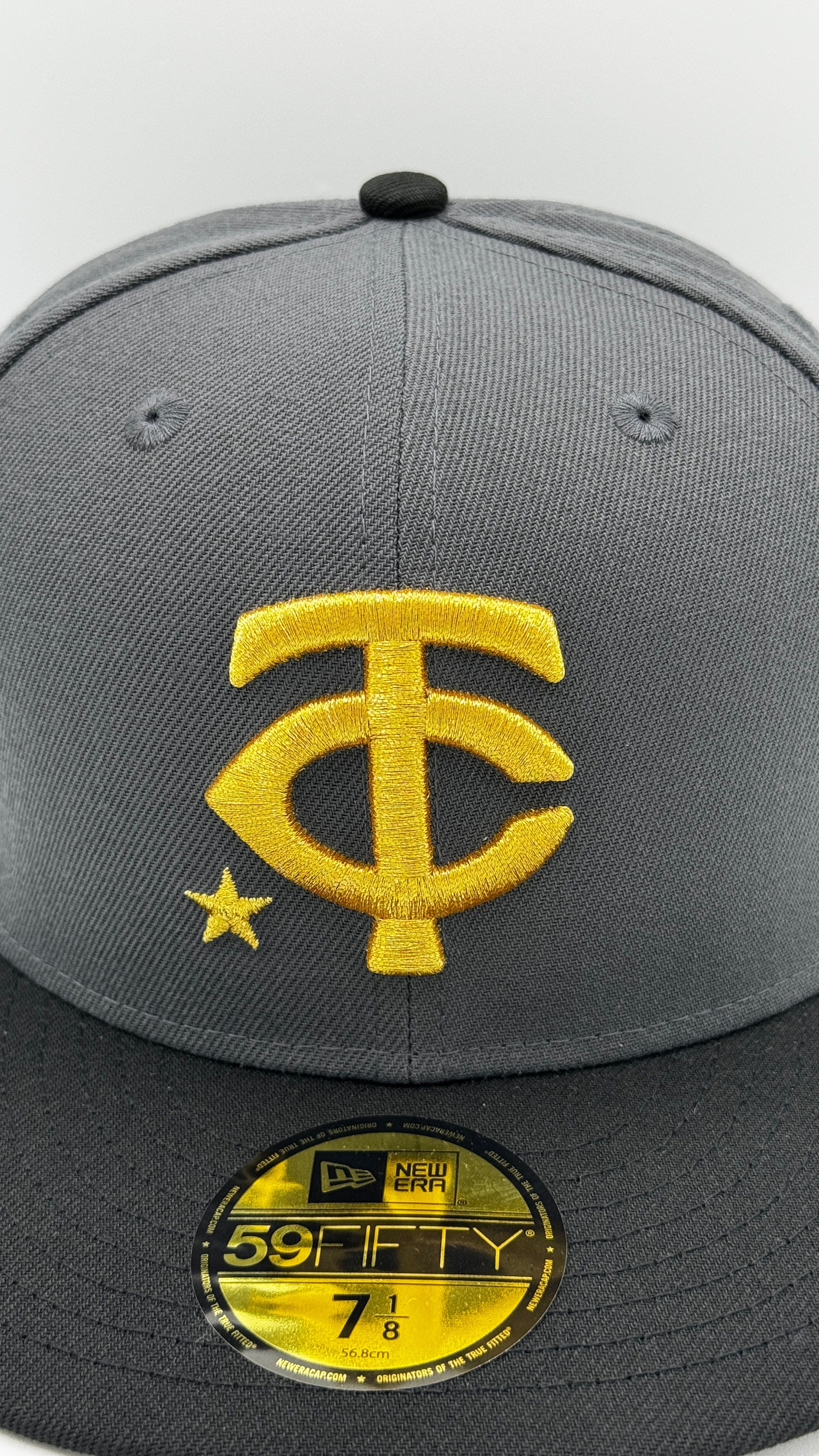 Adult Minnesota Twins New Era Gray & Black TC Logo Byron Buxton Collection 59FIFTY Fitted Hat - Men's - Image 2