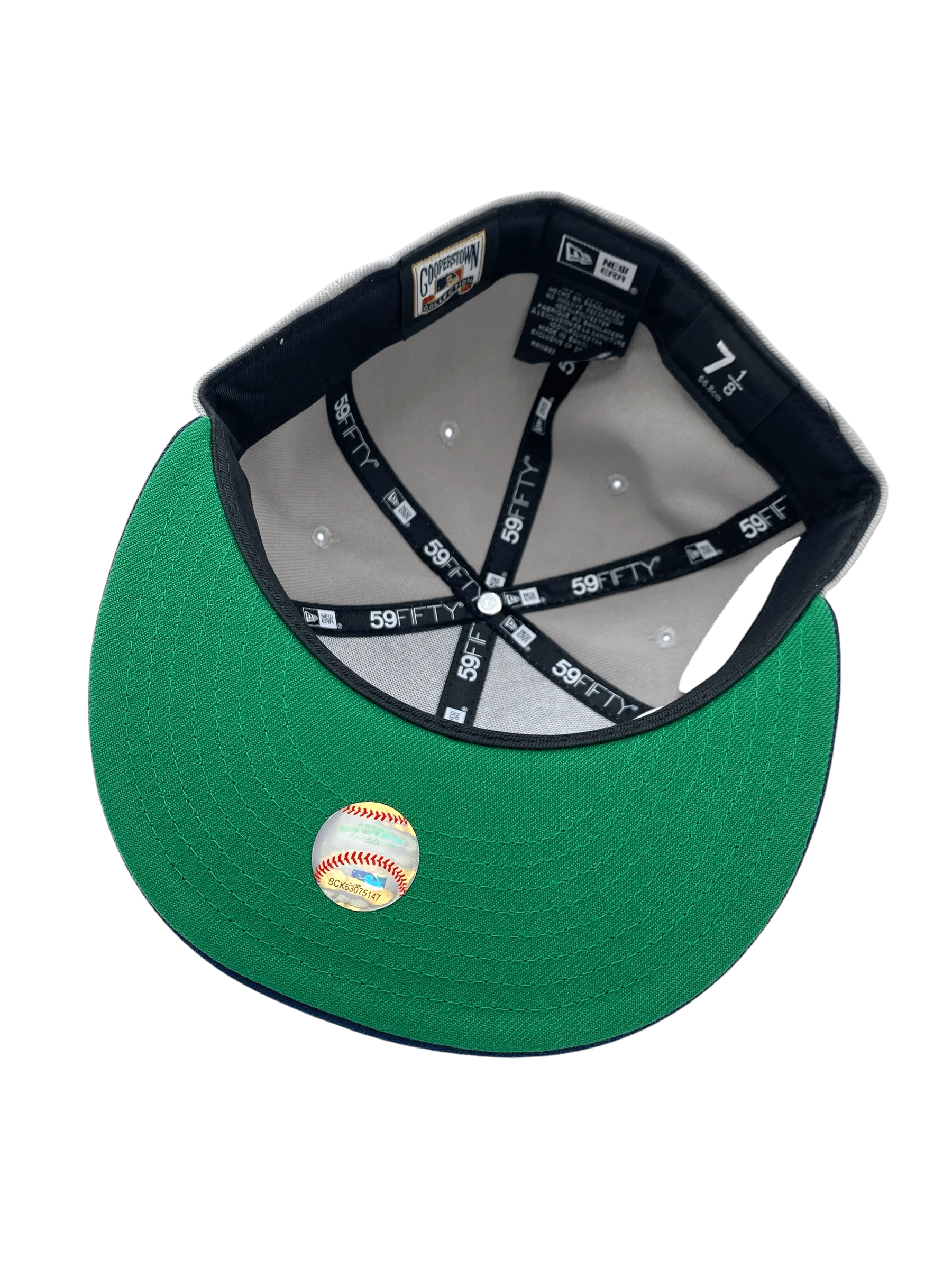 Adult Minnesota Twins New Era Gray/Navy MN Script Custom Side Patch 59FIFTY Fitted Hat - Men's - Image 2
