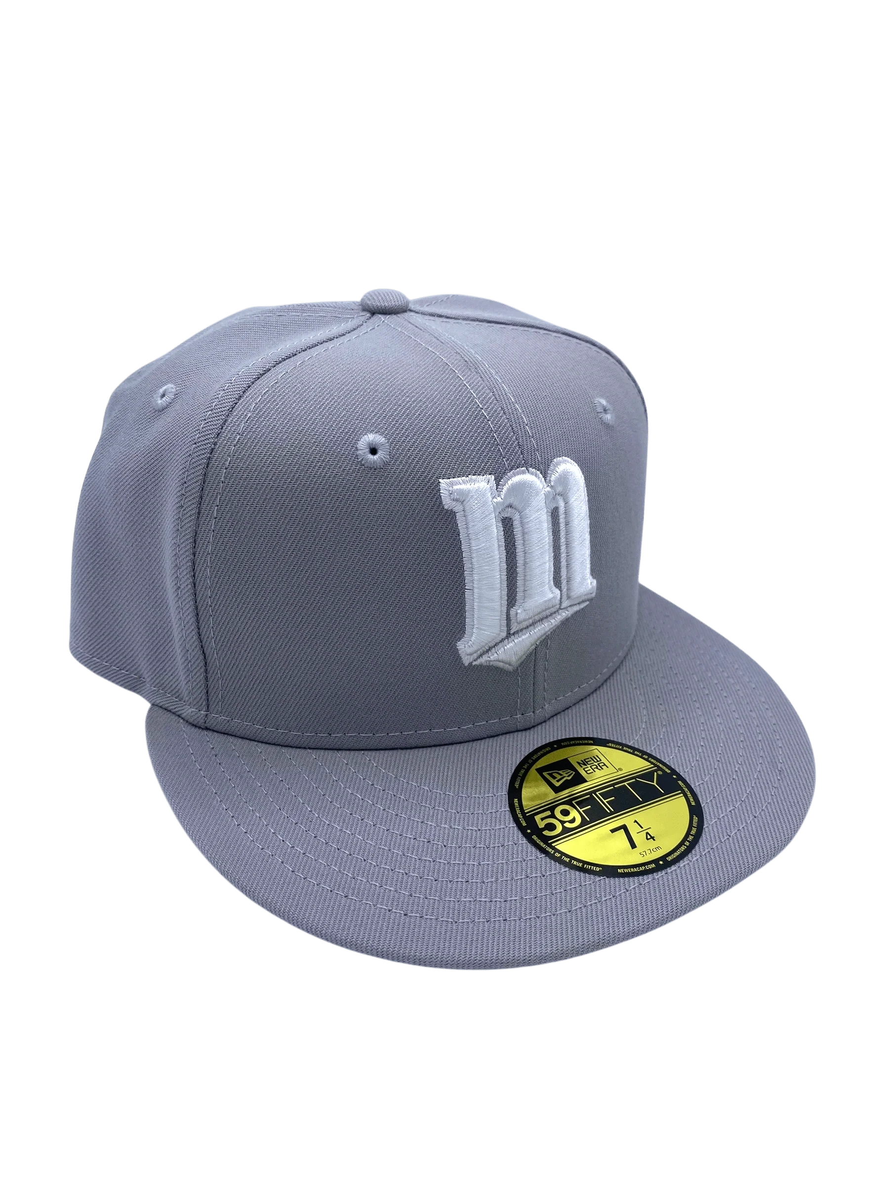 Adult Minnesota Twins New Era Gray/White Basic Original M 59FIFTY Fitted Hat - Men's - Image 4