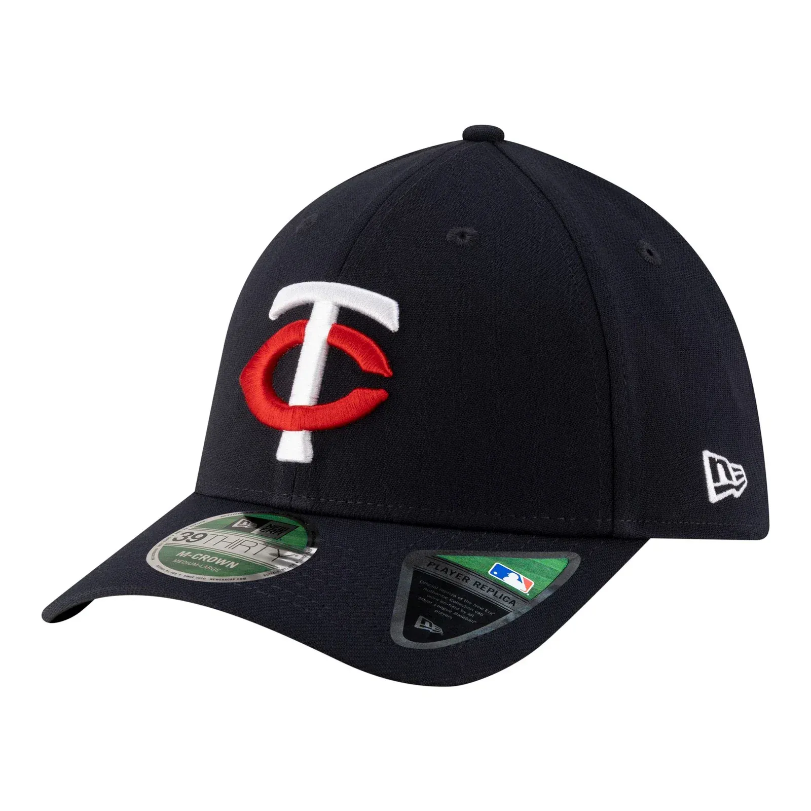Adult Minnesota Twins New Era Home TC Logo Player Replica 39THIRTY M-Crown Flex Hat - Men's