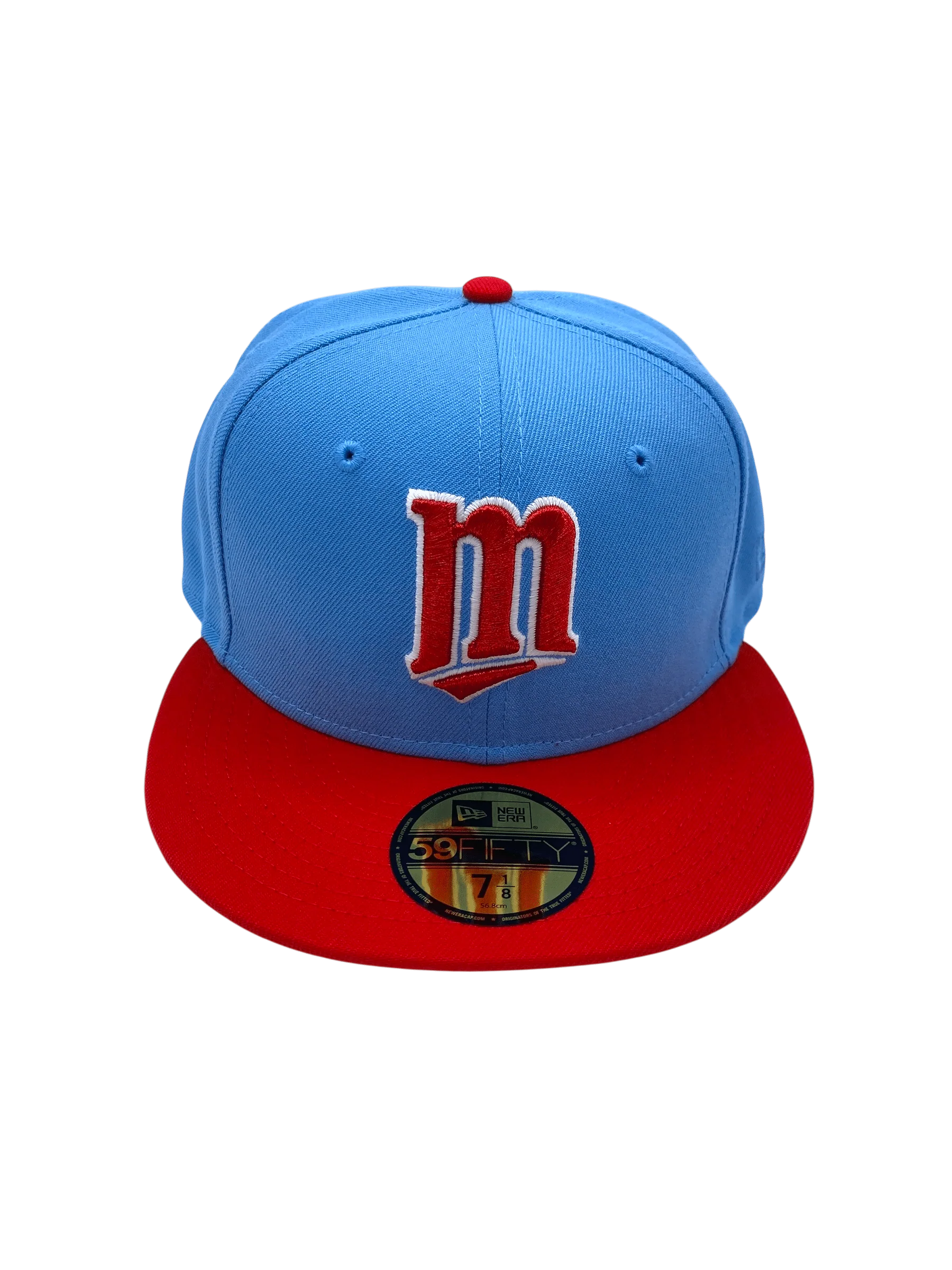 Adult Minnesota Twins New Era Light Blue/Red Original M 59FIFTY Fitted Hat - Men's - Image 3