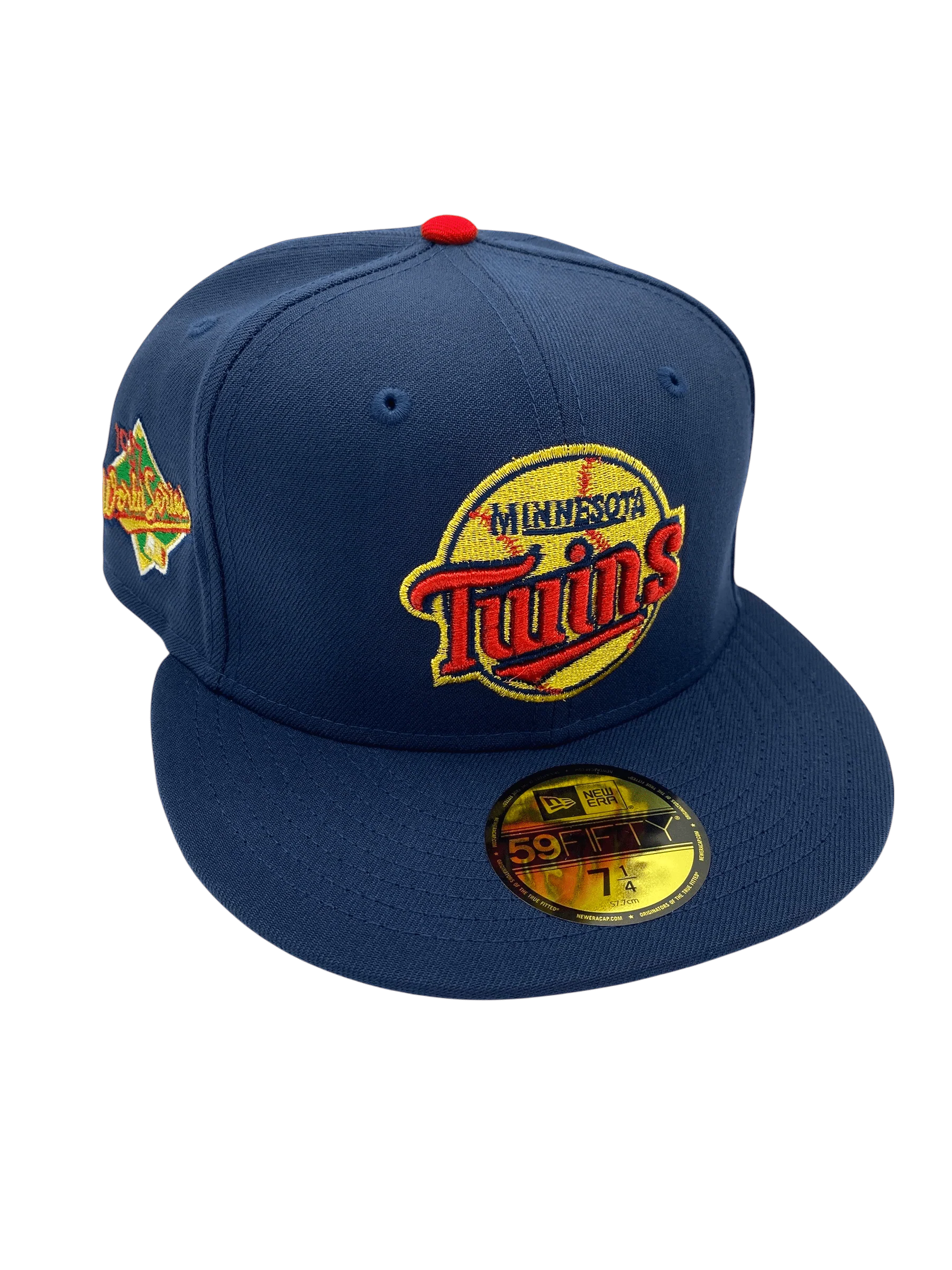 Adult Minnesota Twins New Era Navy 1987 World Series Side Patch 59FIFTY Fitted Hat - Men's