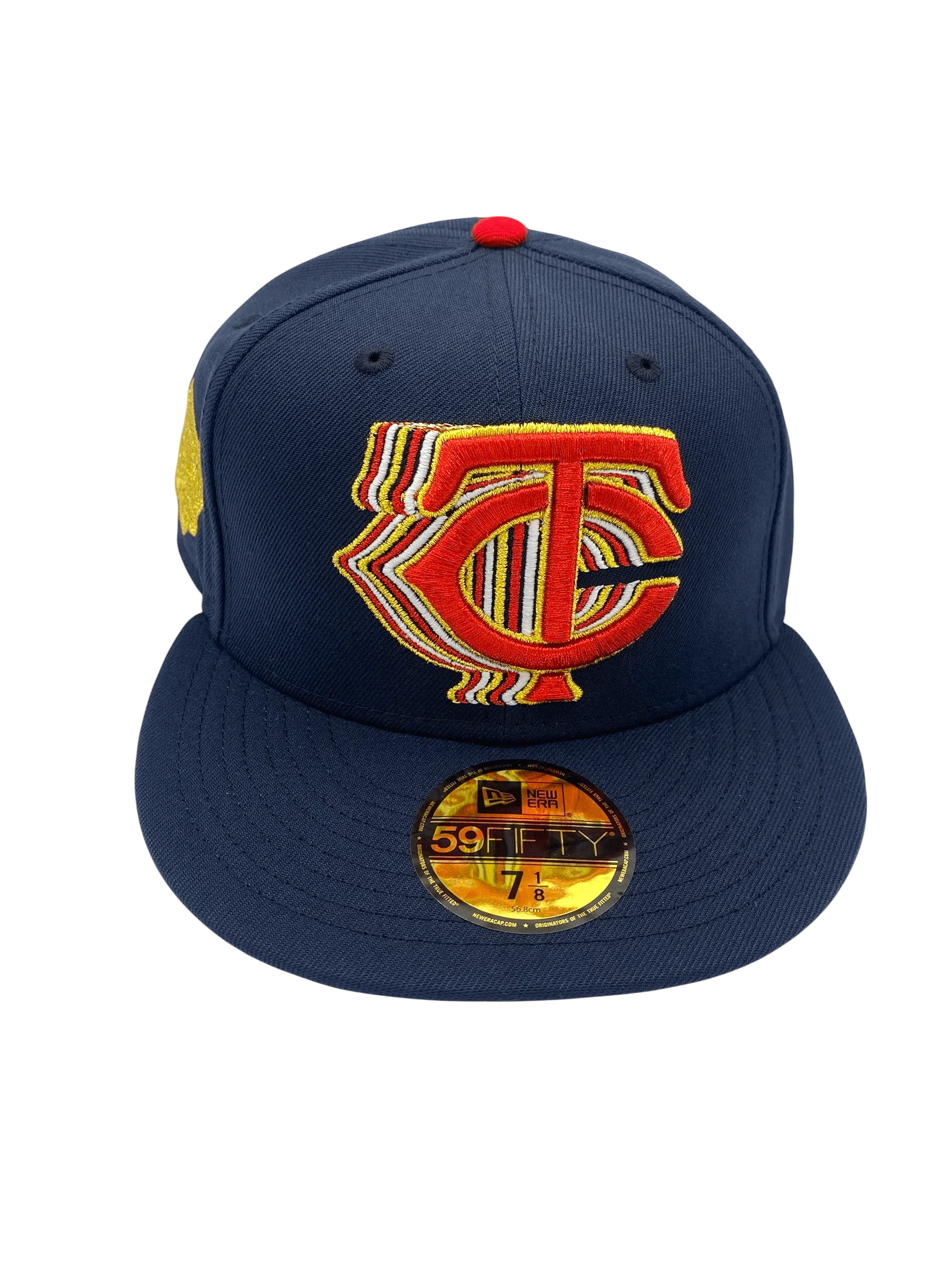 Adult Minnesota Twins New Era Navy Cascade Custom Side Patch 59FIFTY Fitted Hat - Men's - Image 4
