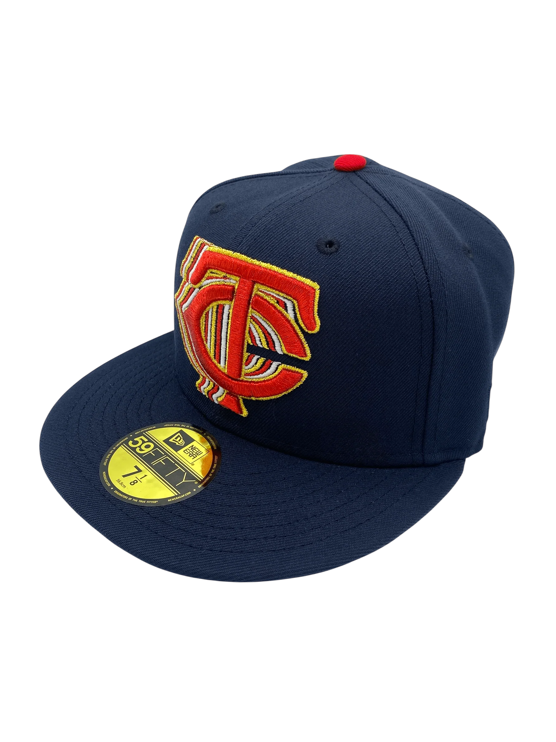 Adult Minnesota Twins New Era Navy Cascade Custom Side Patch 59FIFTY Fitted Hat - Men's - Image 5