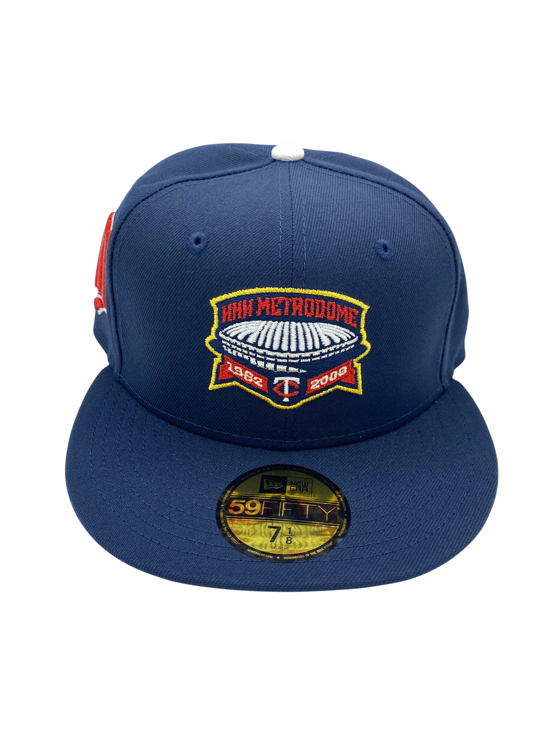 Adult Minnesota Twins New Era Navy Metrodome Side Patch 59FIFTY Fitted Hat - Men's - Image 4