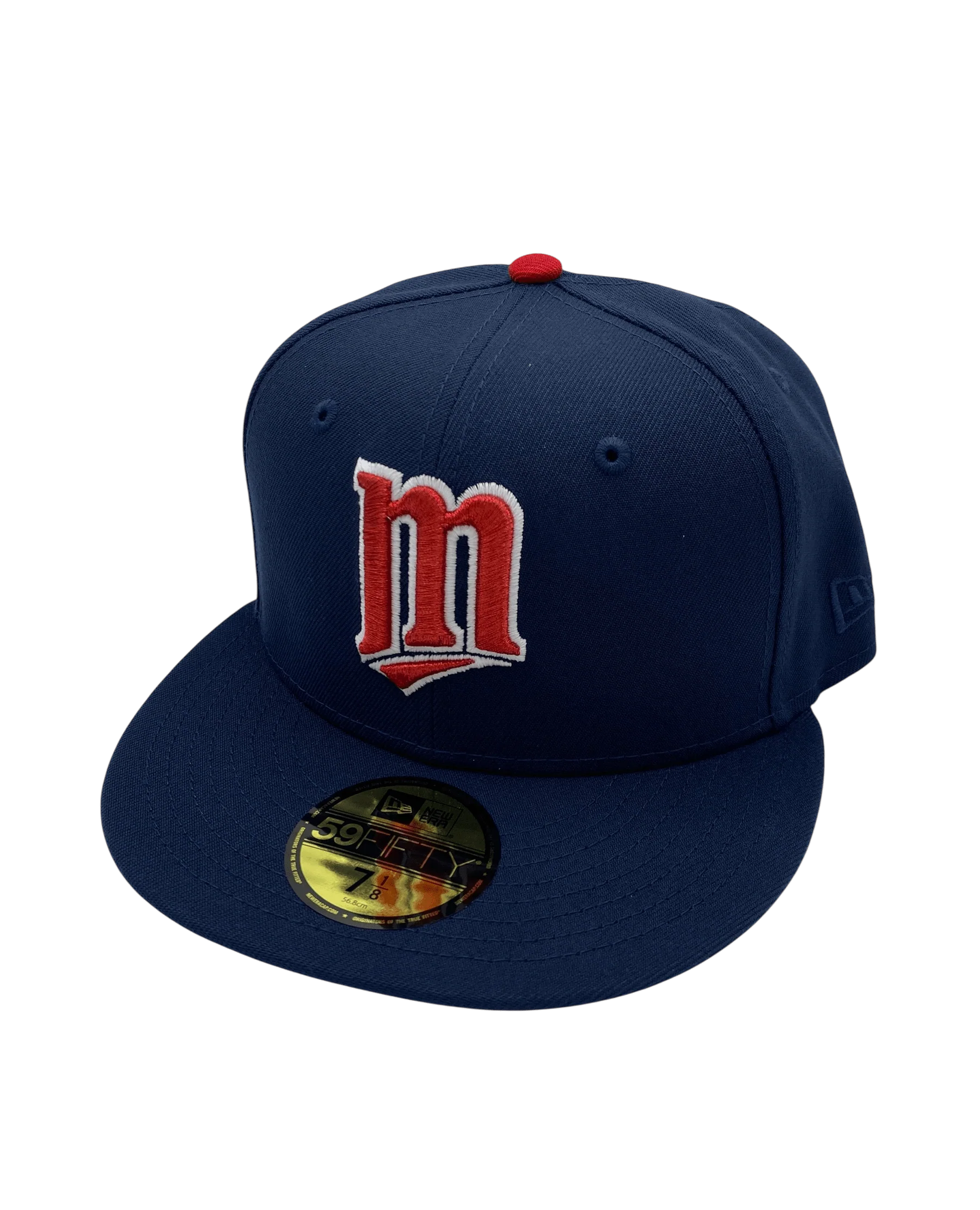 Adult Minnesota Twins New Era Navy Original Metallic M 59FIFTY Fitted Hat - Men's
