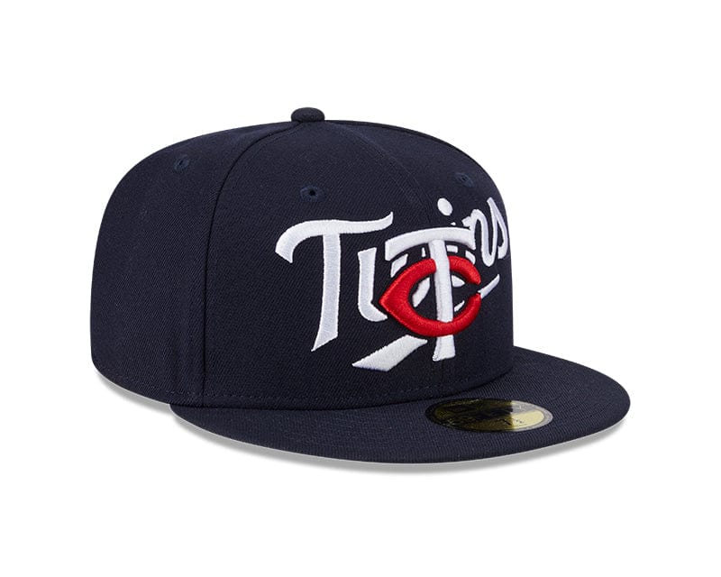 Adult Minnesota Twins New Era Navy Overlap 59FIFTY Fitted Hat - Men's - Image 4