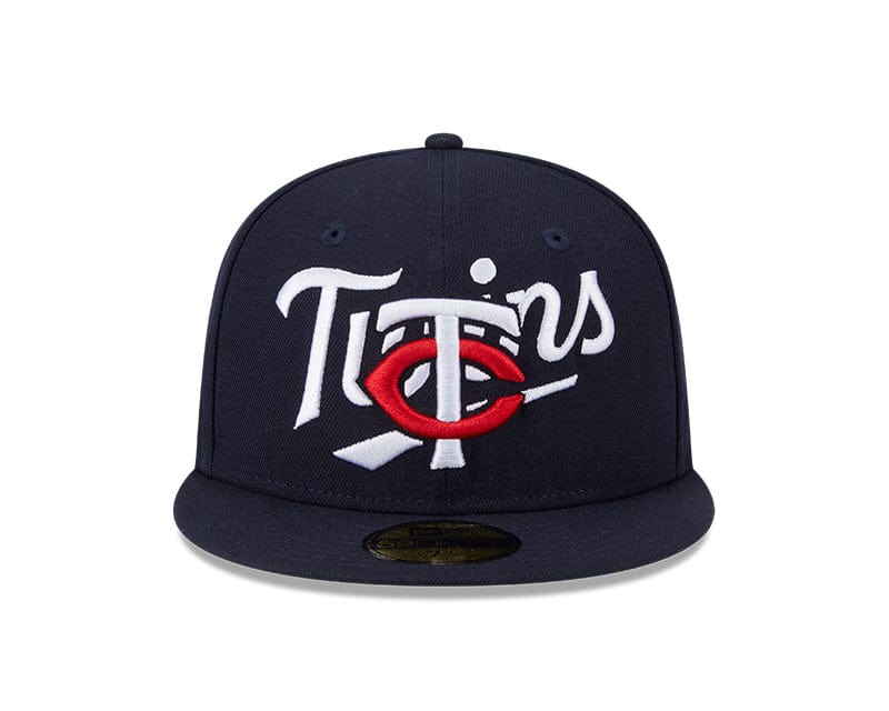 Adult Minnesota Twins New Era Navy Overlap 59FIFTY Fitted Hat - Men's - Image 5