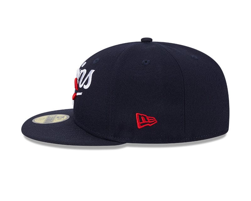 Adult Minnesota Twins New Era Navy Overlap 59FIFTY Fitted Hat - Men's - Image 6