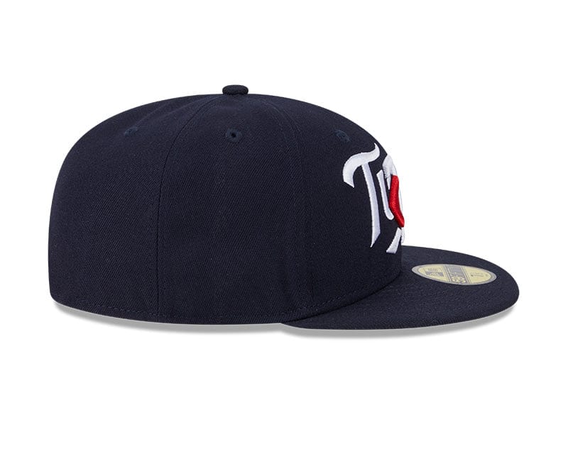 Adult Minnesota Twins New Era Navy Overlap 59FIFTY Fitted Hat - Men's - Image 7