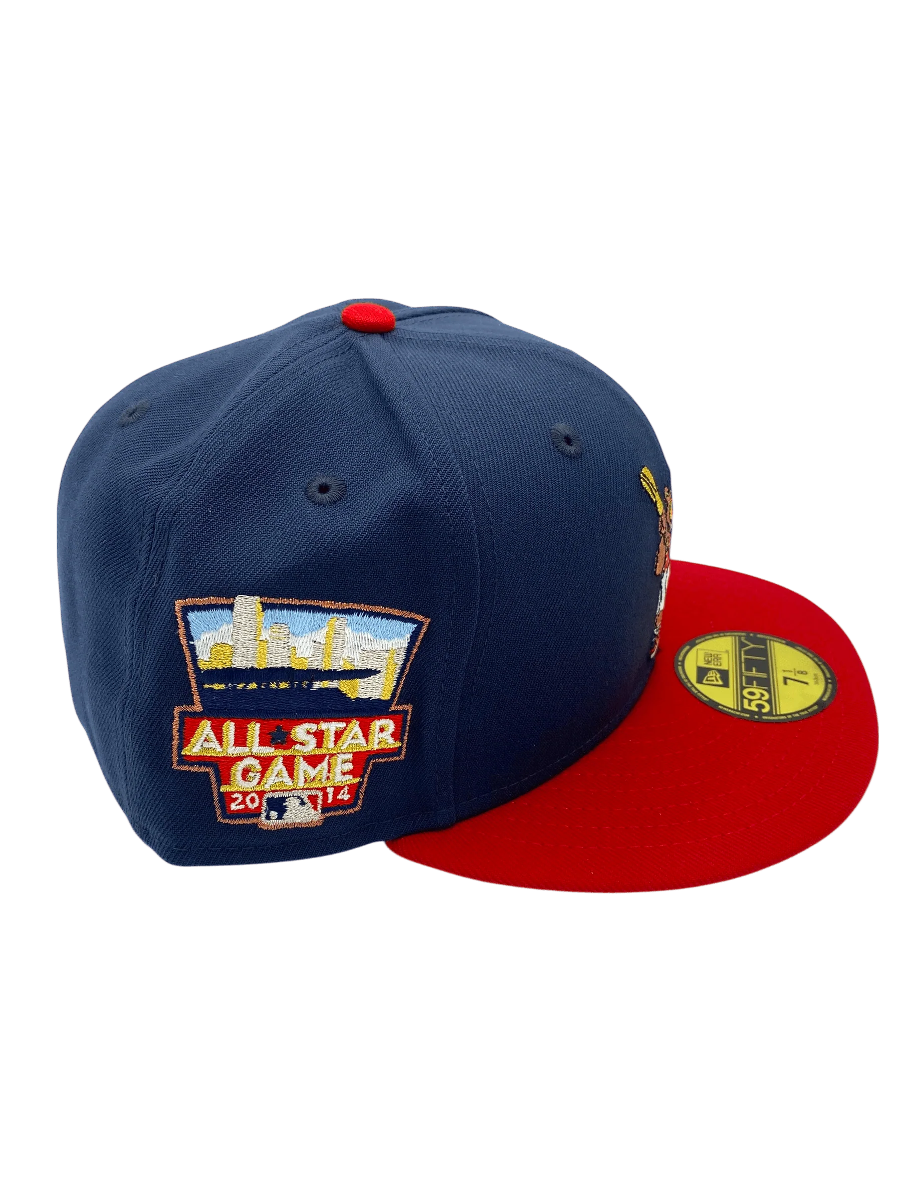 Adult Minnesota Twins New Era Navy/Red TC Bear 3.0 Custom Side Patch 59FIFTY Fitted Hat - Men's - Image 2