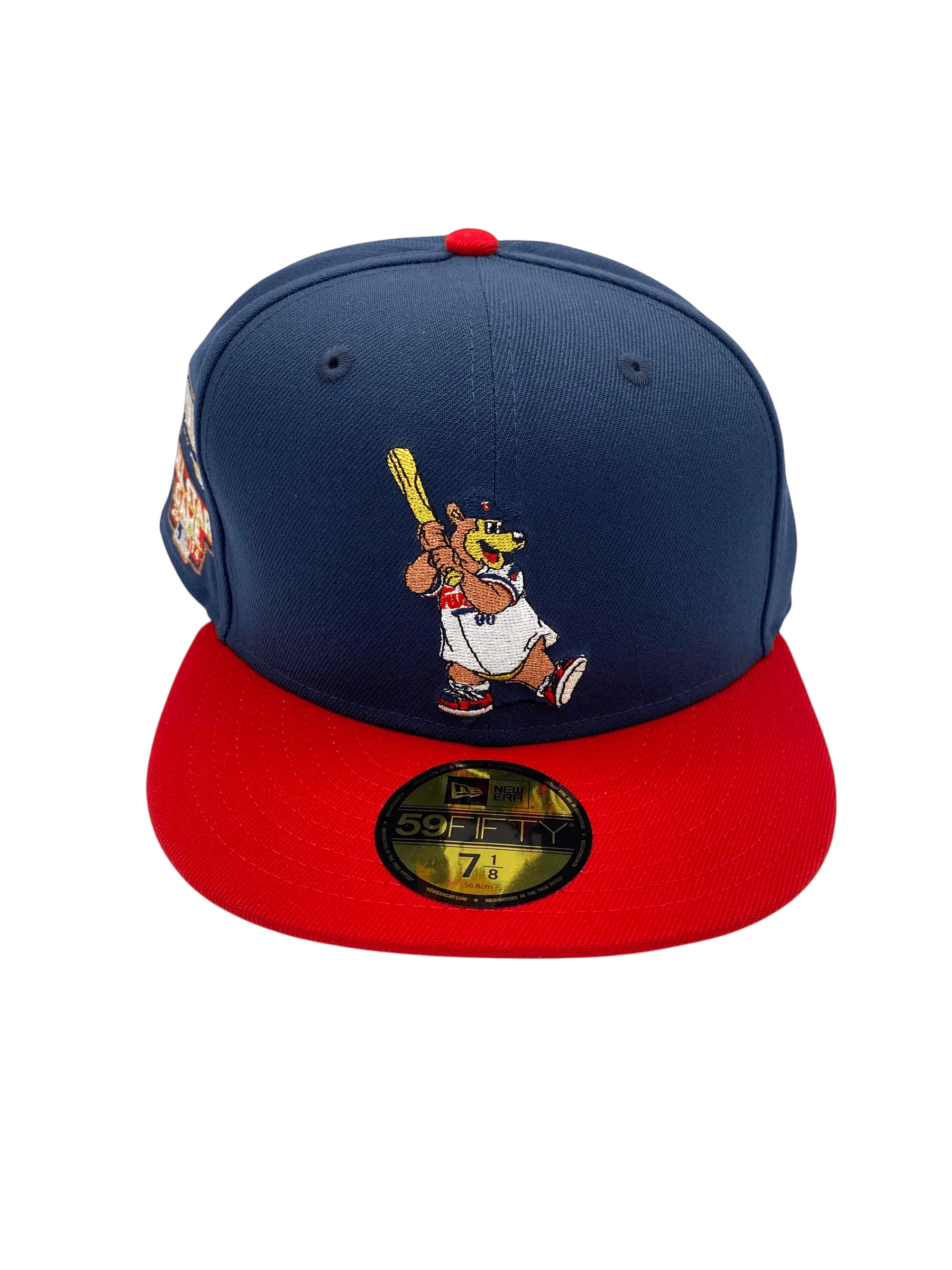 Adult Minnesota Twins New Era Navy/Red TC Bear 3.0 Custom Side Patch 59FIFTY Fitted Hat - Men's - Image 4