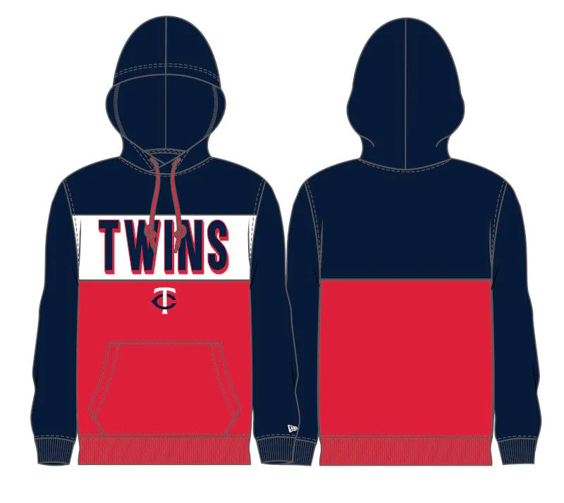 Adult Minnesota Twins New Era Navy/Red Tri Color Embroidered Hooded Sweatshirt - Men's - Image 2