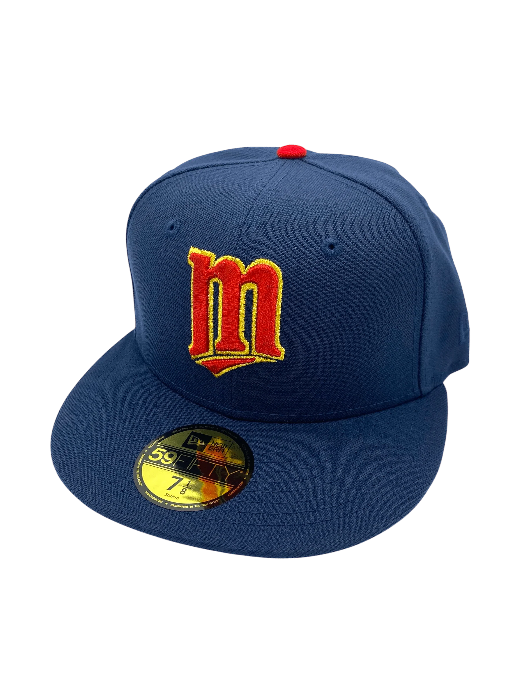 Adult Minnesota Twins New Era Navy Remix 59FIFTY Fitted Hat - Men's