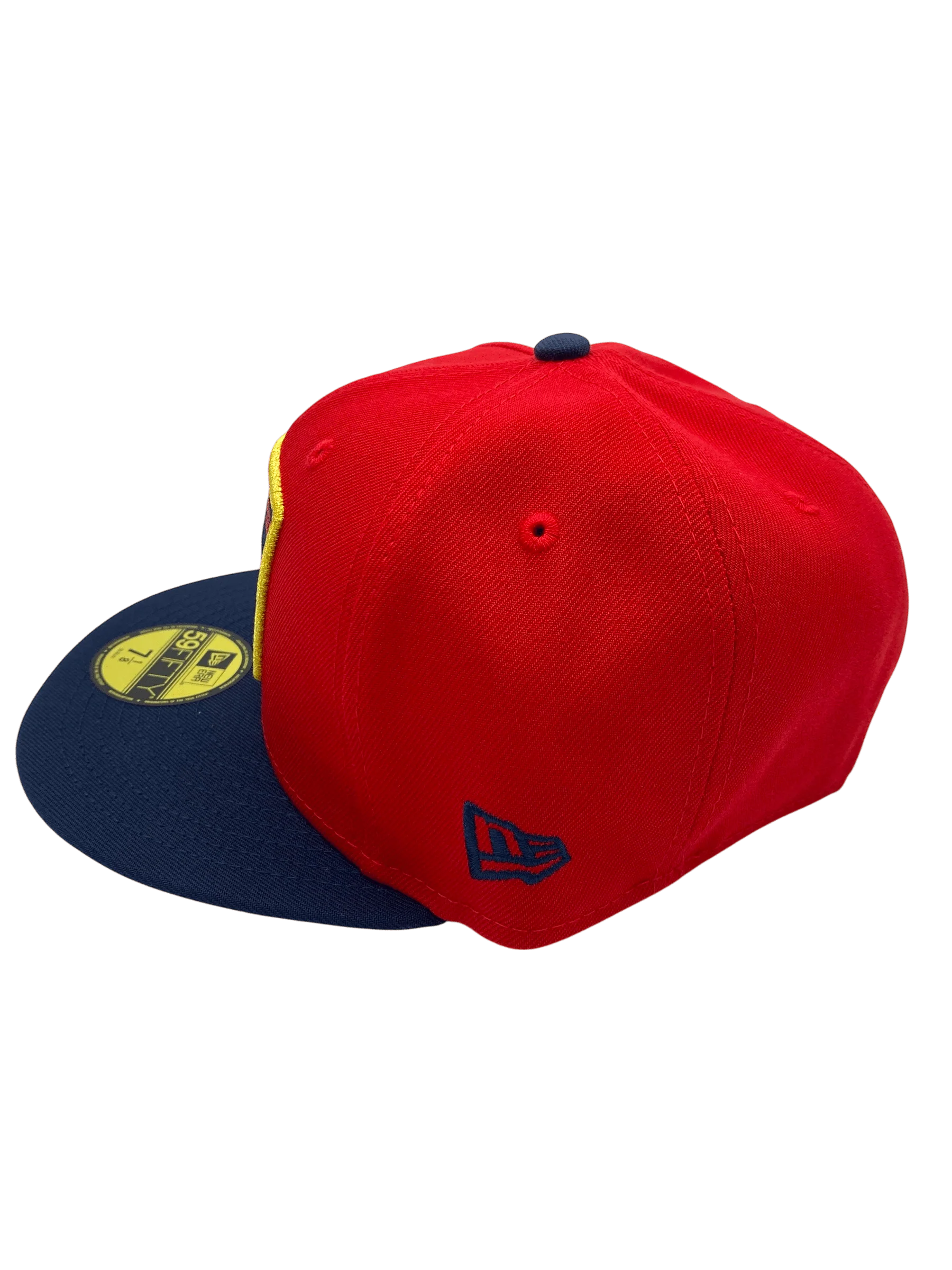 Adult Minnesota Twins New Era Red/Navy Minnie & Paul Side Patch 59FIFTY Fitted Hat - Men's - Image 6