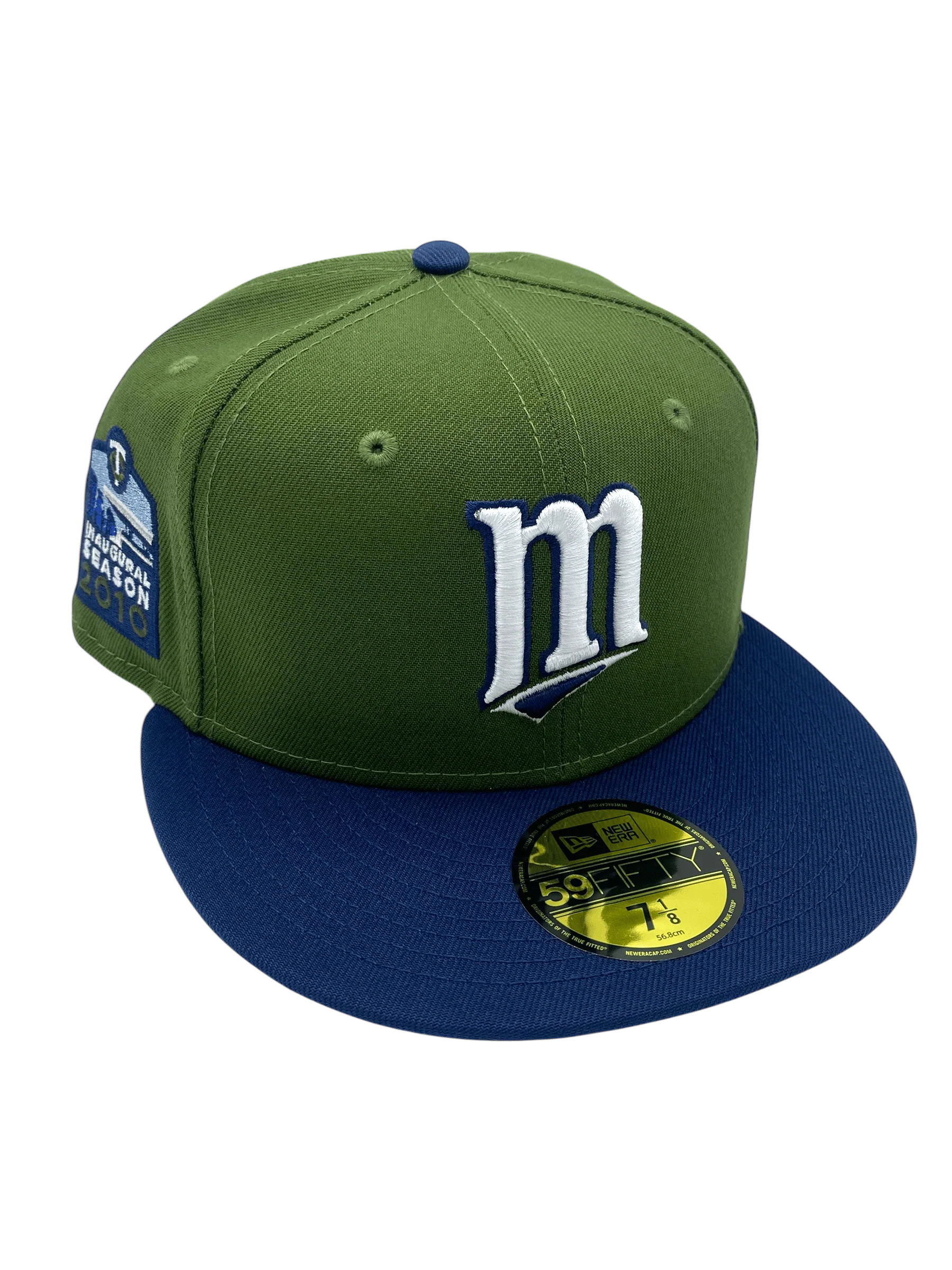 Adult Minnesota Twins New Era Rifle Green Custom Side Patch 59FIFTY Fitted Hat - Men's