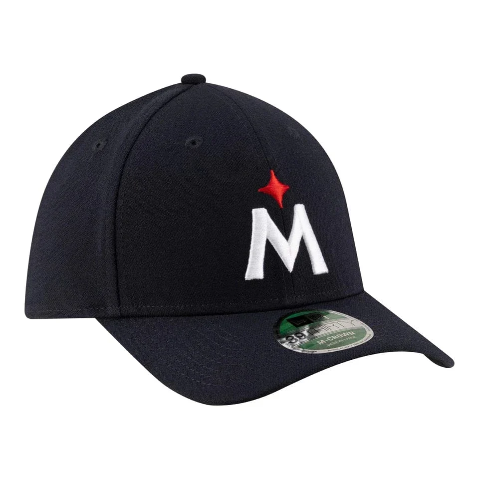 Adult Minnesota Twins New Era Road M Logo Player Replica 39THIRTY M-Crown Flex Hat - Men's - Image 3