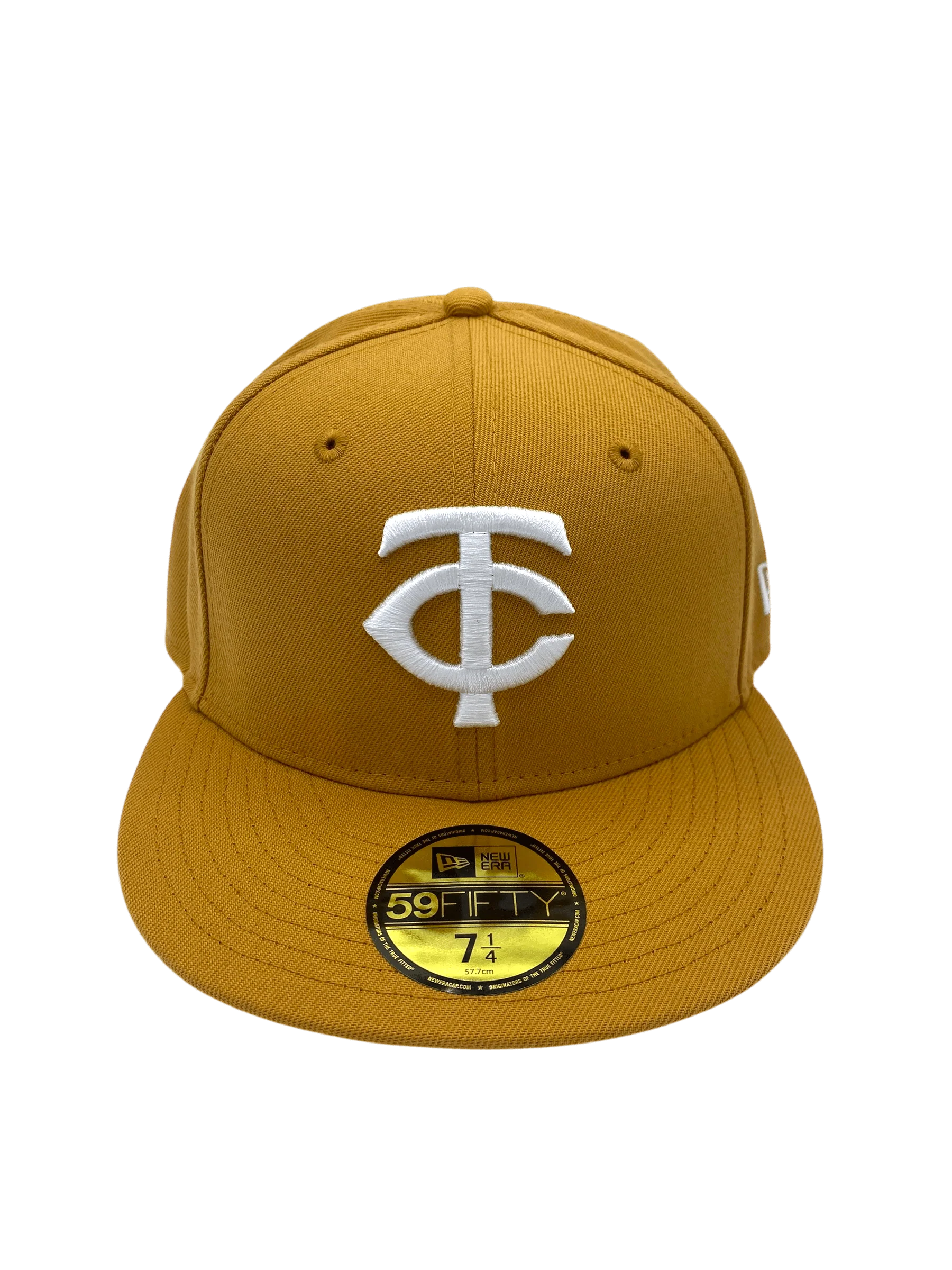 Adult Minnesota Twins New Era Tan/White Basic Home TC 59FIFTY Fitted Hat - Men's - Image 3