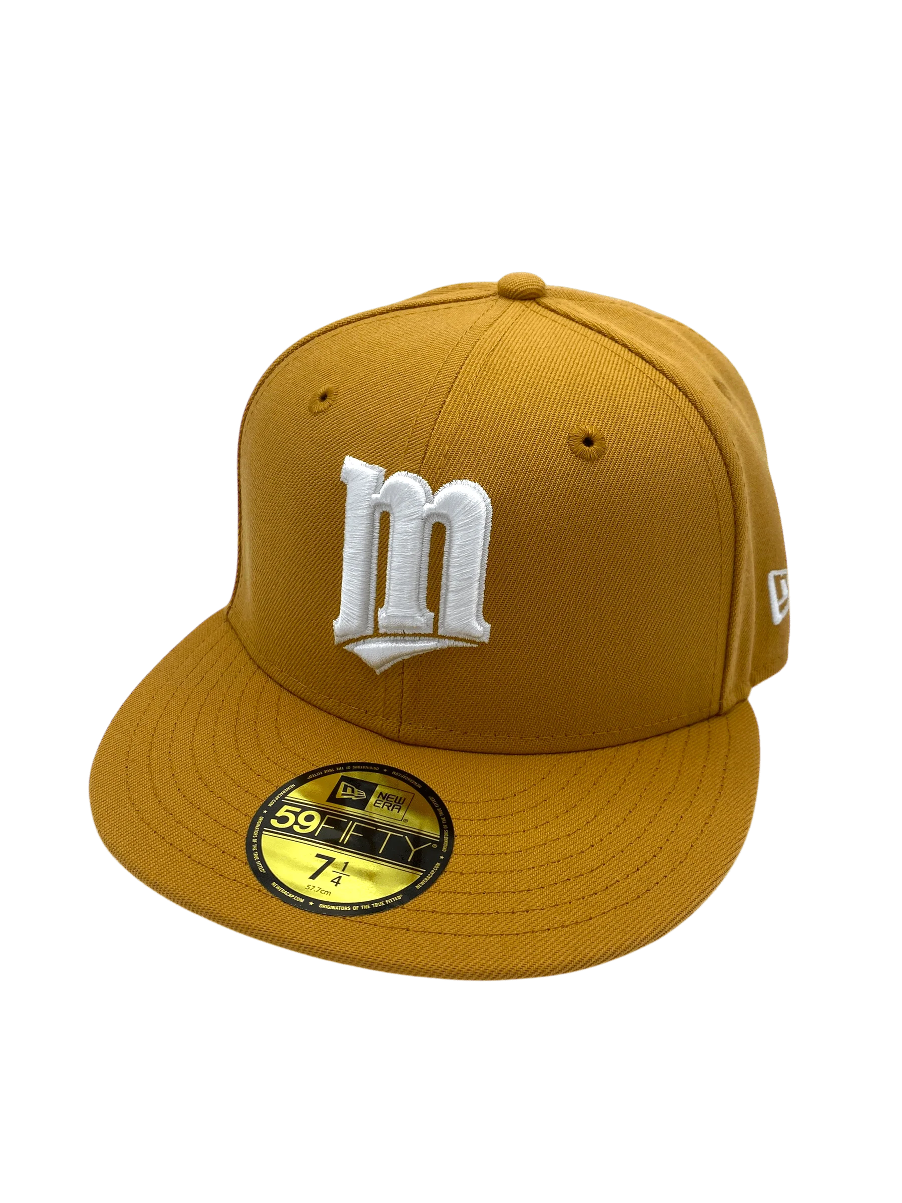 Adult Minnesota Twins New Era Tan/White Basic Original M 59FIFTY Fitted Hat - Men's - Image 3