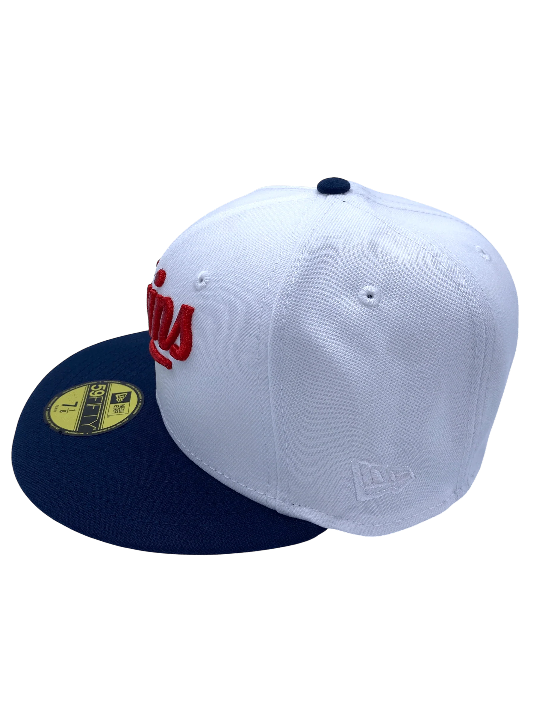 Adult Minnesota Twins New Era White/Navy Home Jersey Side Patch 59FIFTY Fitted Hat - Men's - Image 6