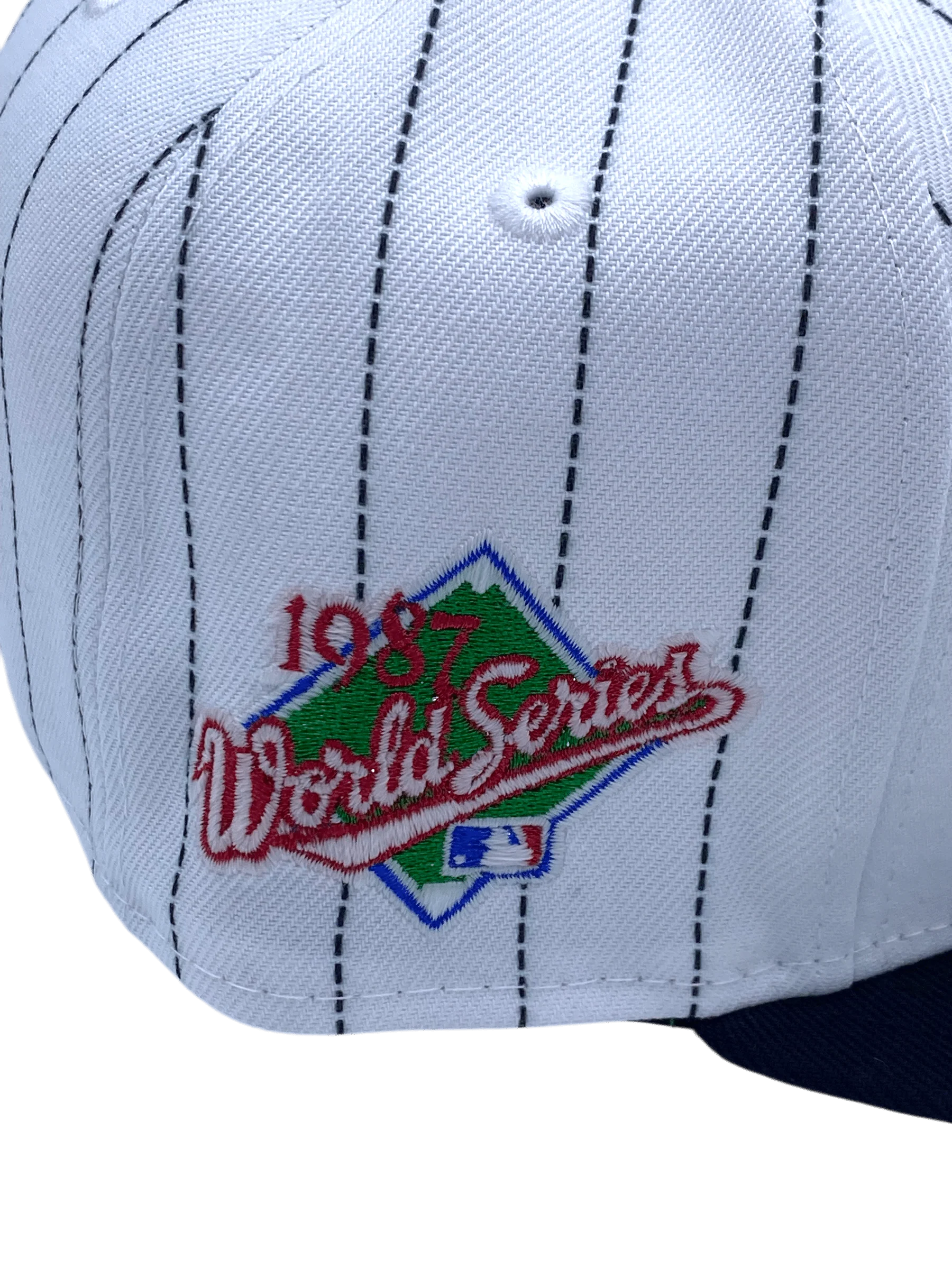 Adult Minnesota Twins New Era White Pinstripe Glory Days Custom Side Patch 59FIFTY Fitted Hat - Men's - Image 3