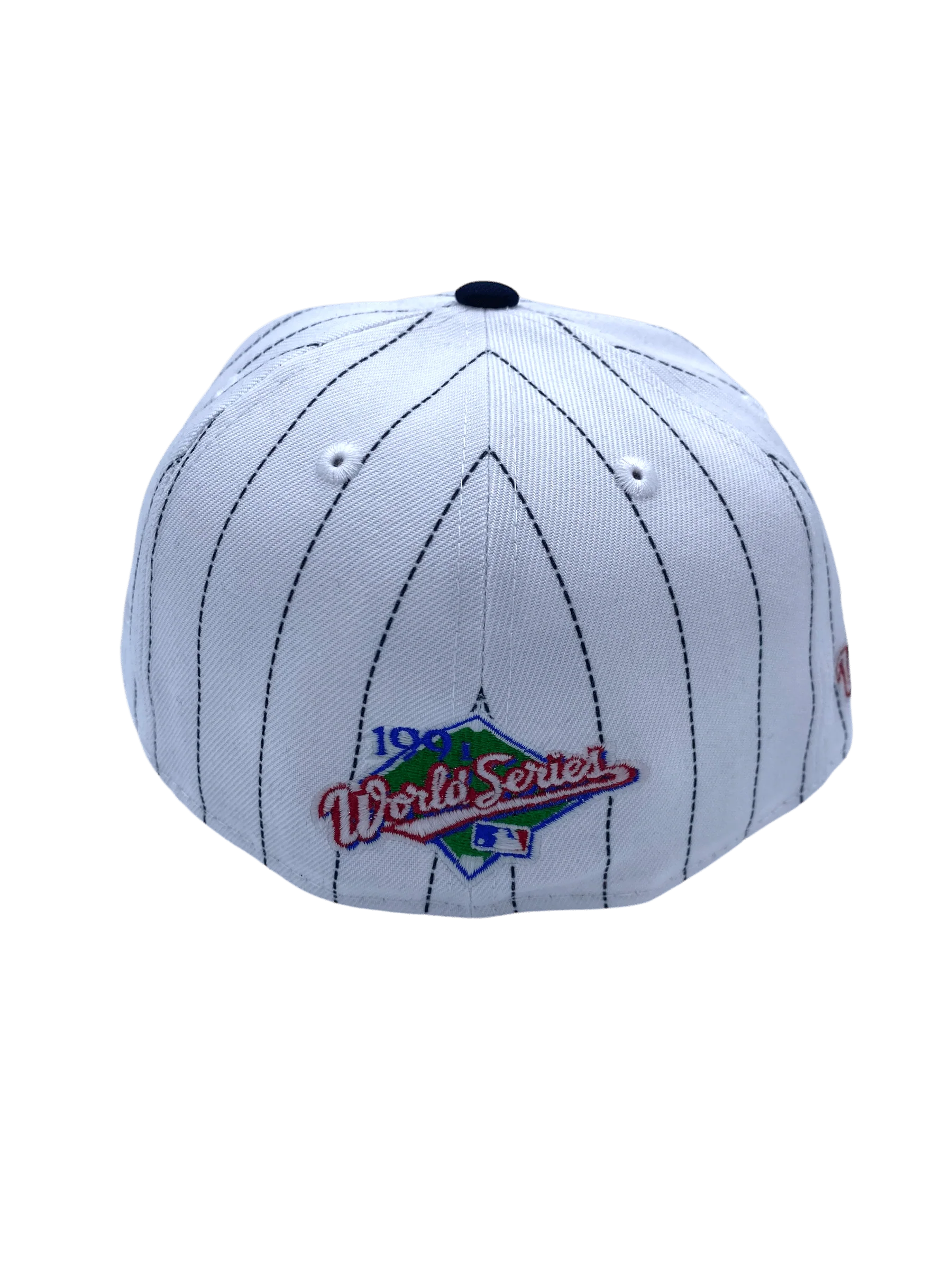 Adult Minnesota Twins New Era White Pinstripe Glory Days Custom Side Patch 59FIFTY Fitted Hat - Men's - Image 8