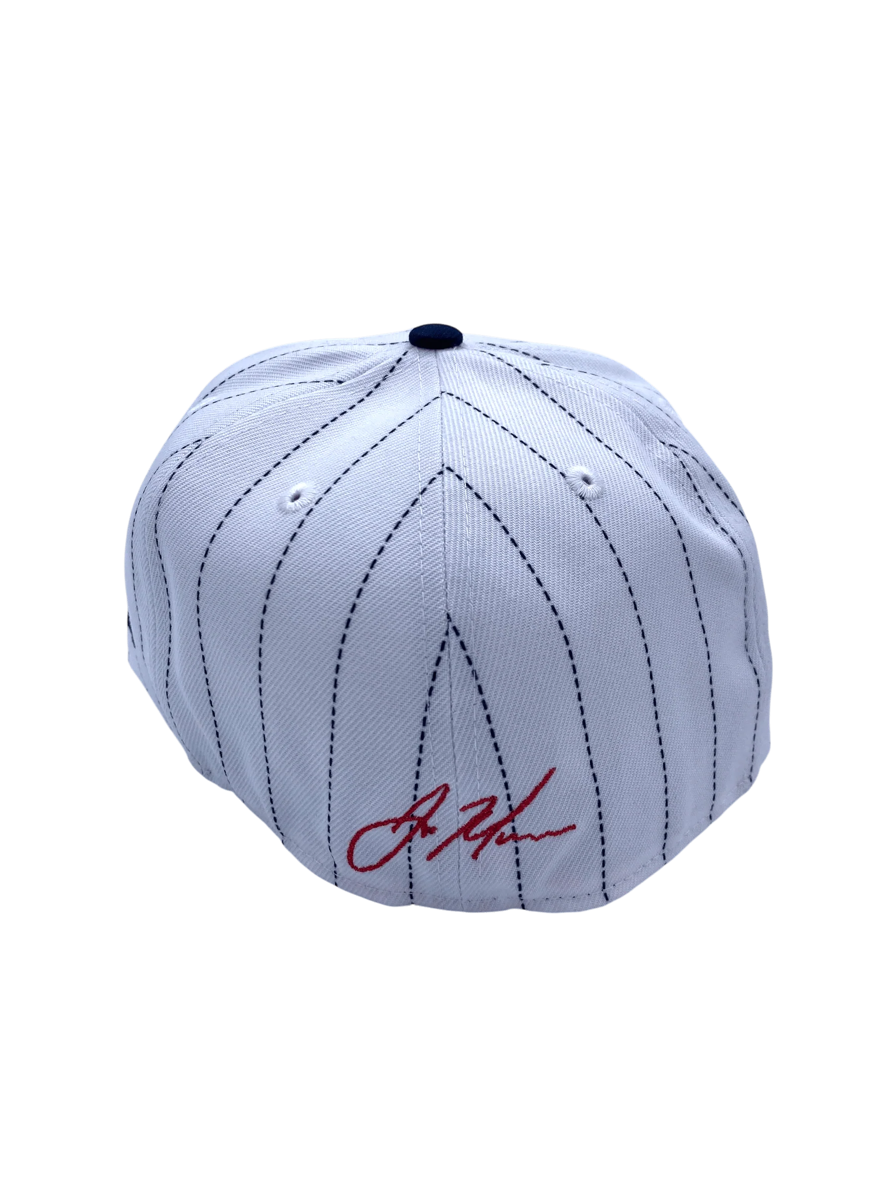 Adult Minnesota Twins New Era White Pinstripe The Mauer Side Patch 59FIFTY Fitted Hat - Men's - Image 3