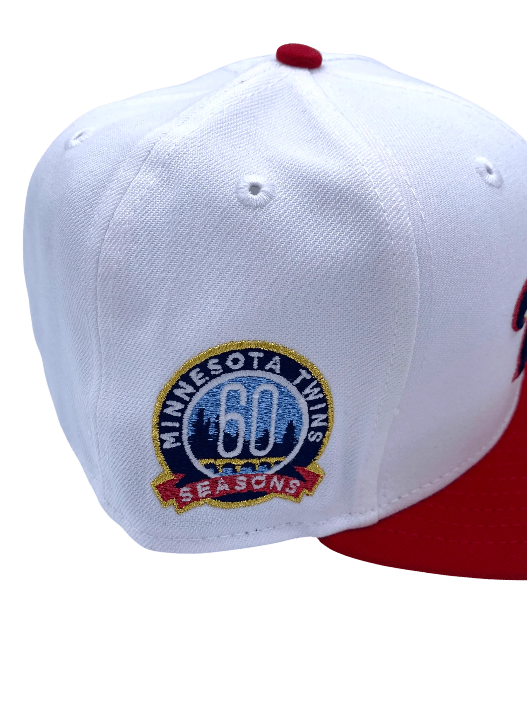 Adult Minnesota Twins New Era White/Red Grand Slam Side Patch 59FIFTY Fitted Hat - Men's - Image 2