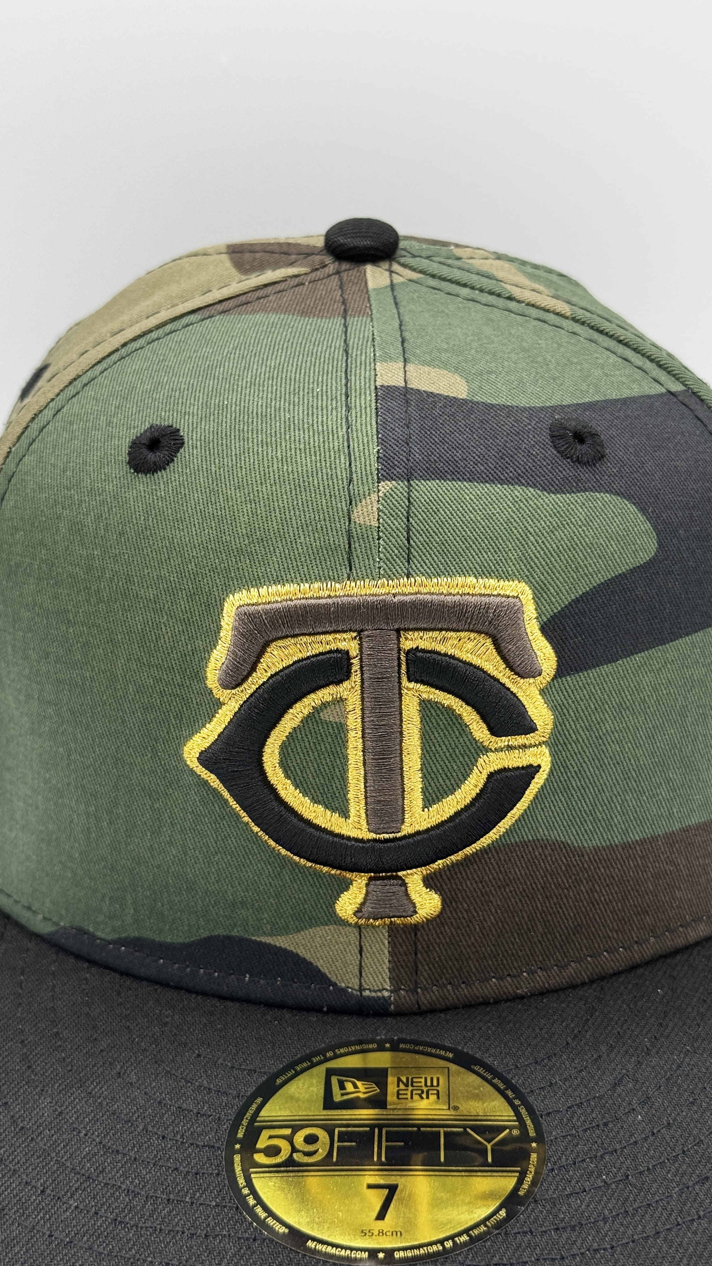 Adult Minnesota Twins New Era Woodland Camo TC Logo Custom 59FIFTY Fitted Hat - Men's - Image 2