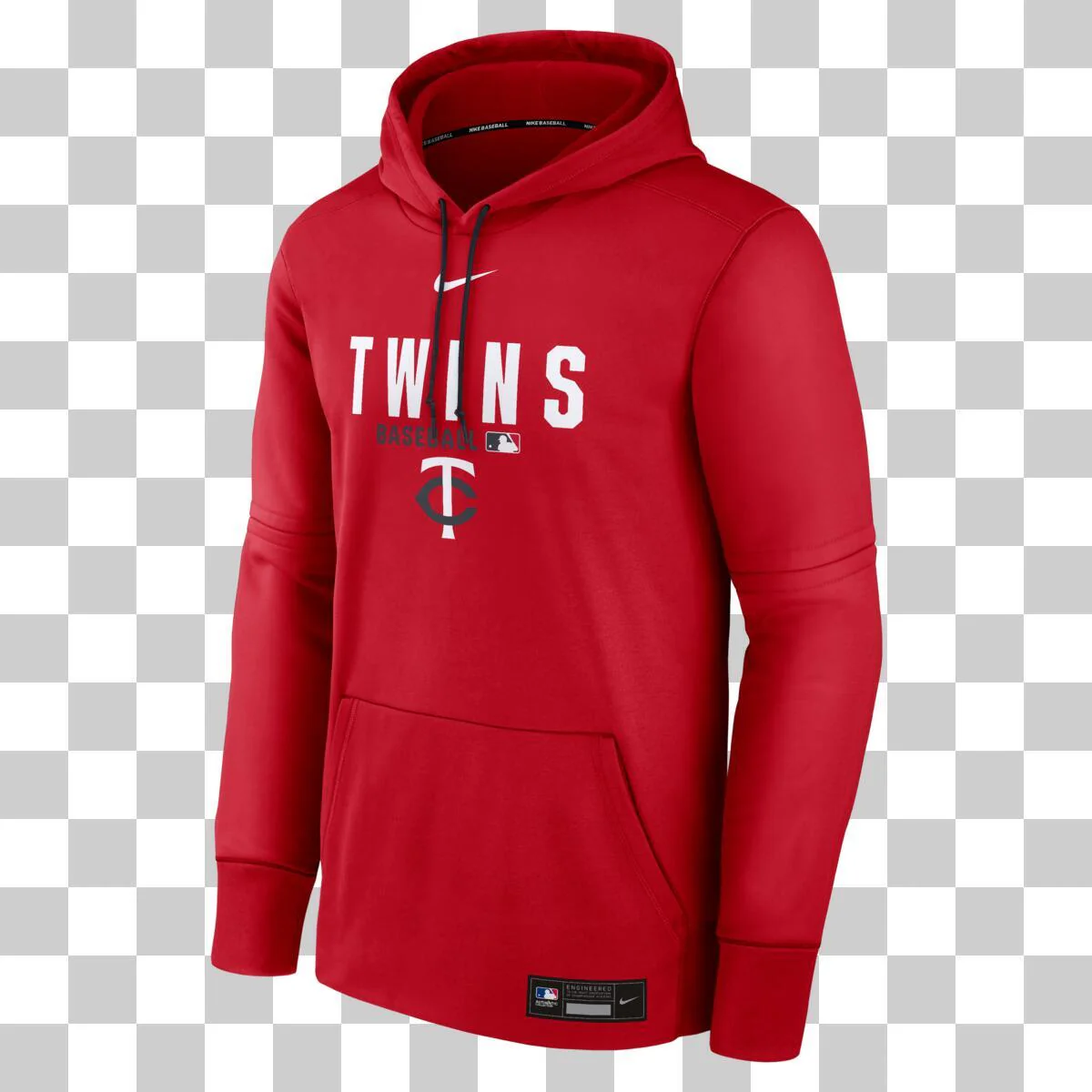 Adult Minnesota Twins Red Nike 2026 Authentic Collection Therma Fleece Pullover Hoodie - Men's - Image 2