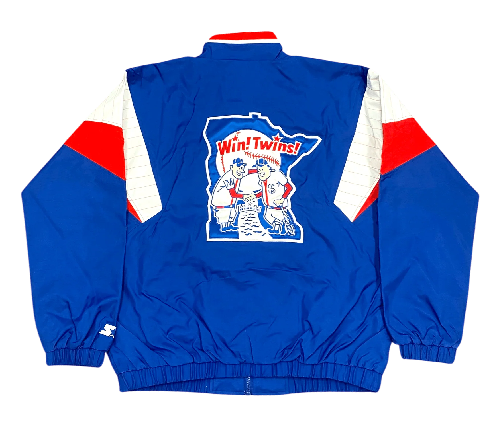 Adult Minnesota Twins Starter Blue Retro Win Twins Yard Line Jacket - Men's - Image 2