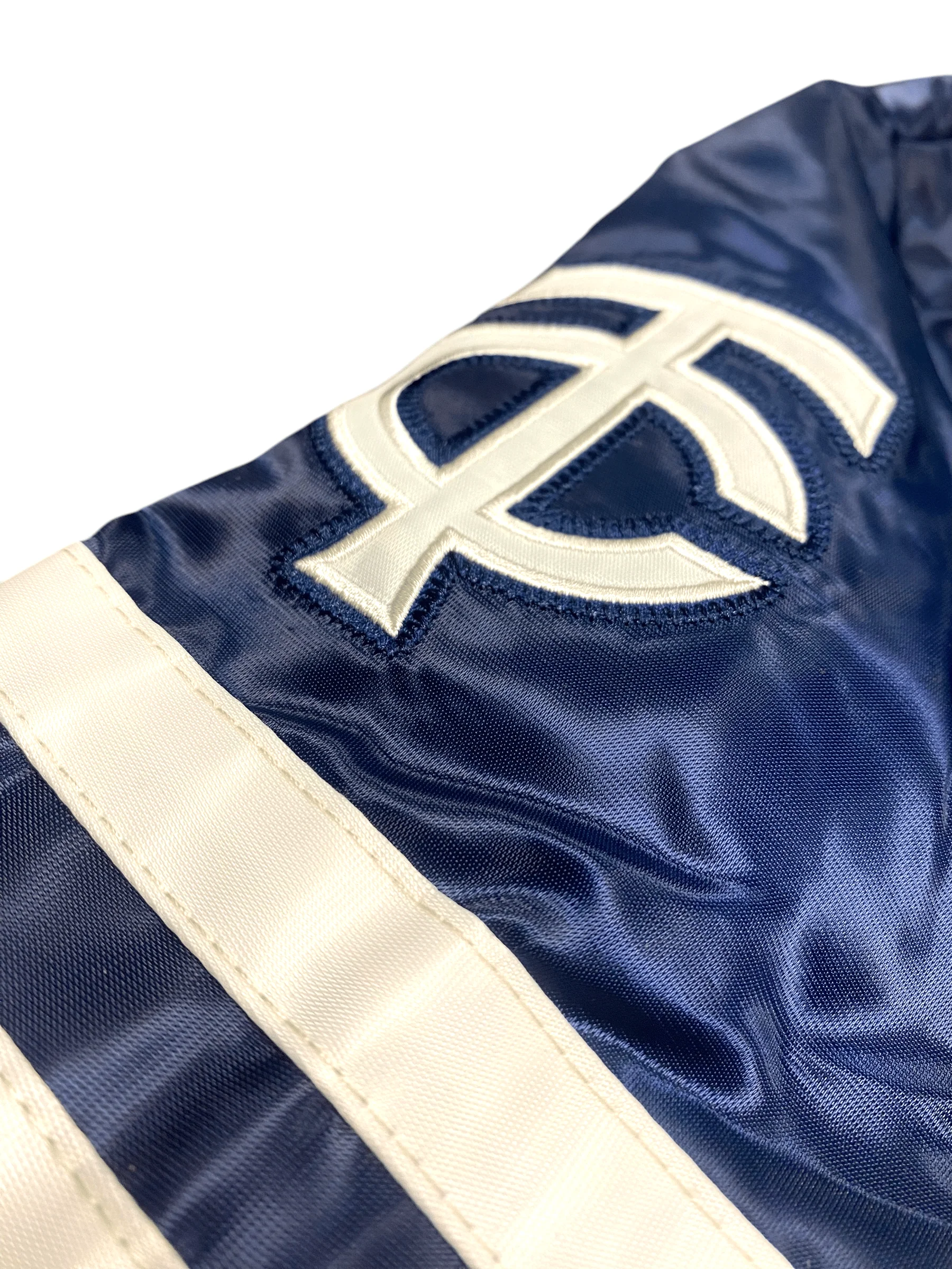 Adult Minnesota Twins Starter Navy Varsity Lightweight Satin Jacket - Men's - Image 4