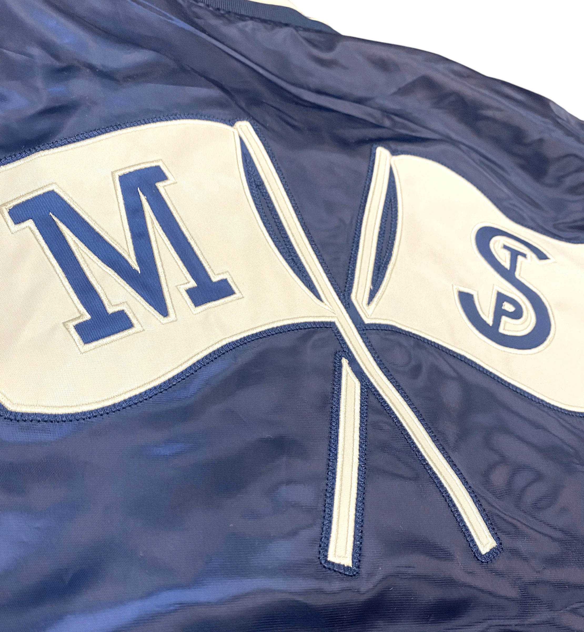 Adult Minnesota Twins Starter Navy Varsity Lightweight Satin Jacket - Men's - Image 5